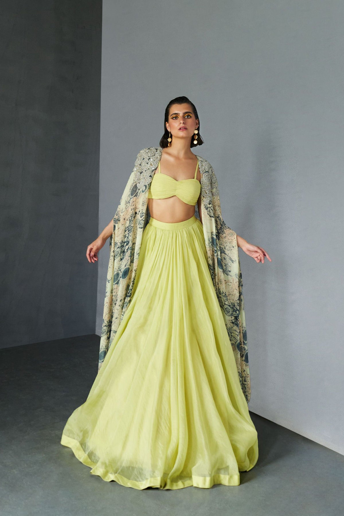 Mint Green Blossom Lehenga Set