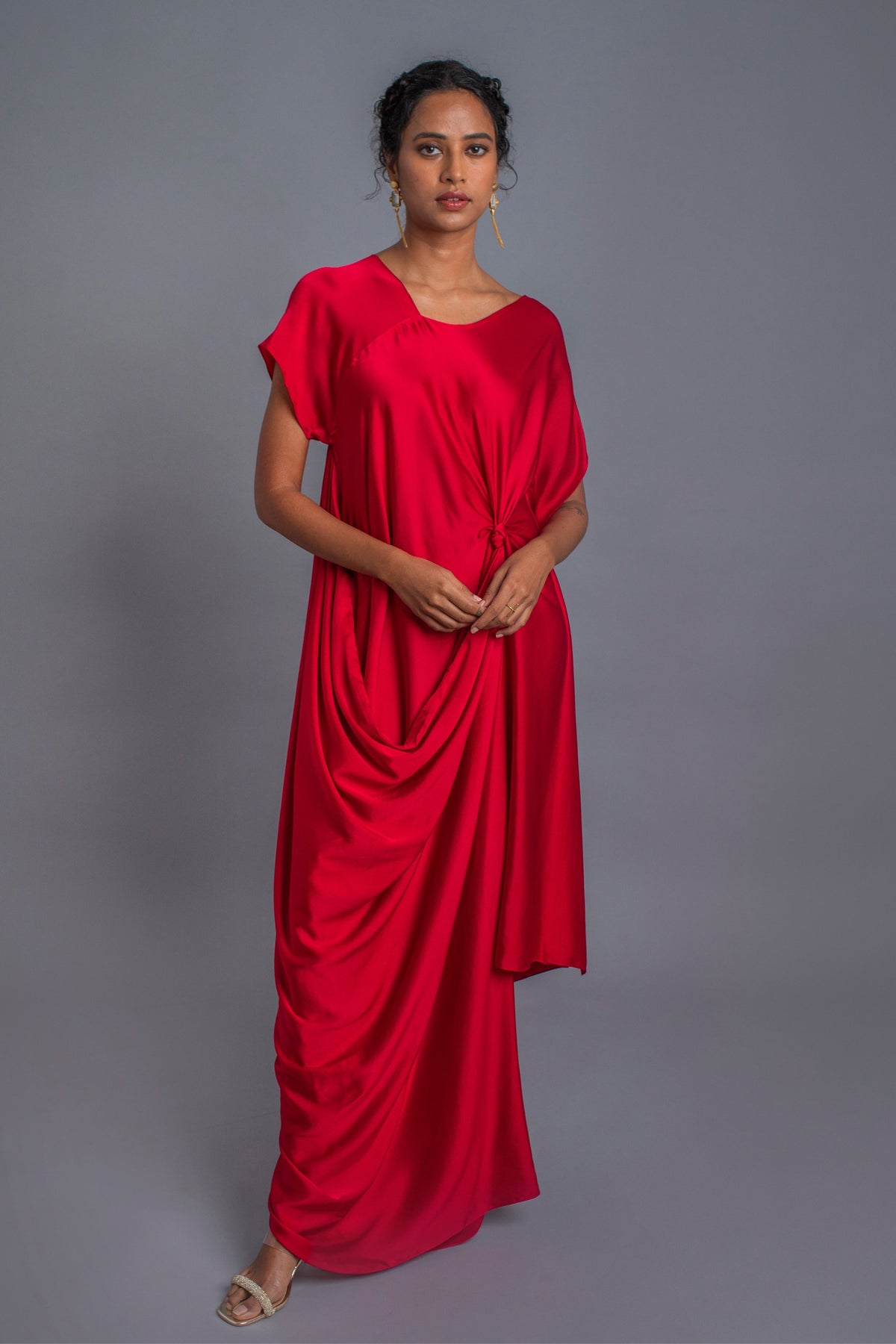 Berry Silk Dress
