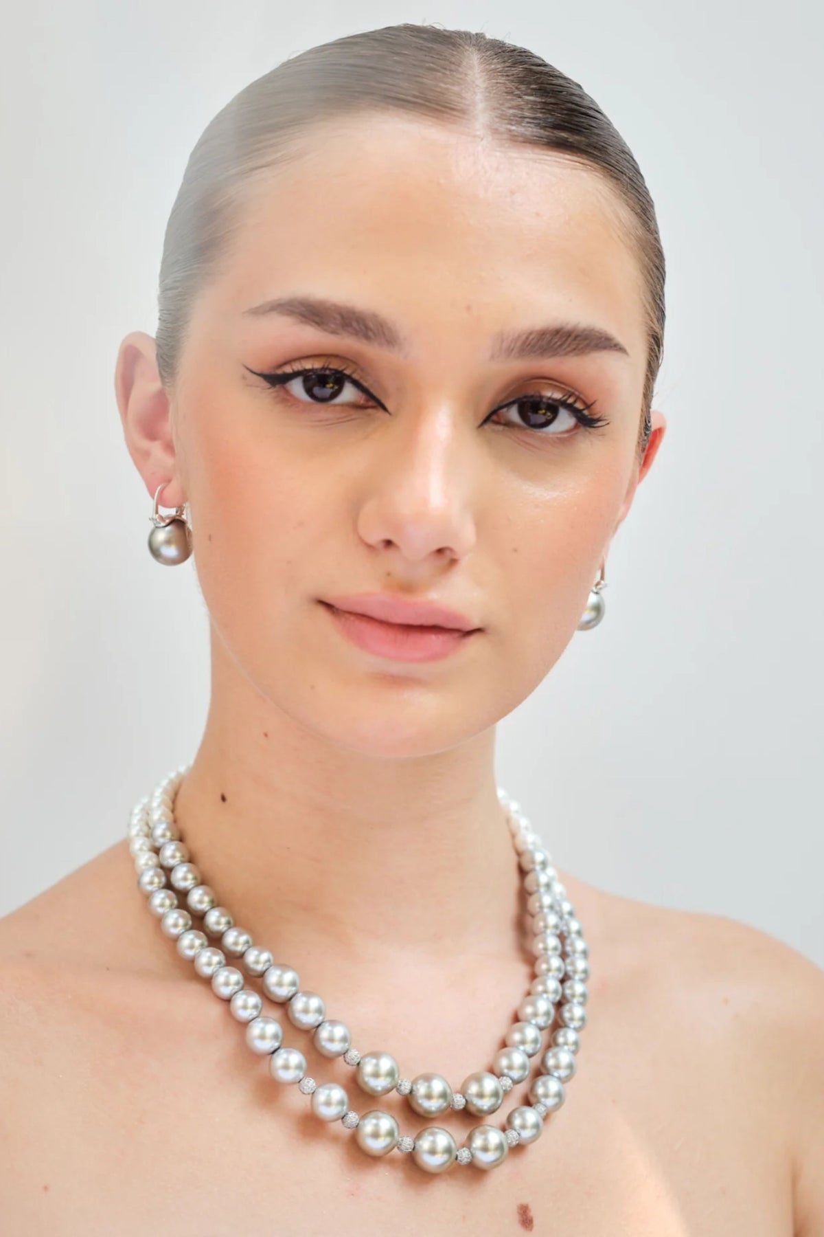 Double Graded Silver Necklace