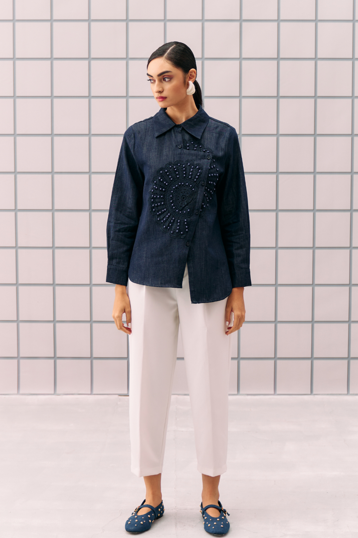Dark Blue Elana Shirt
