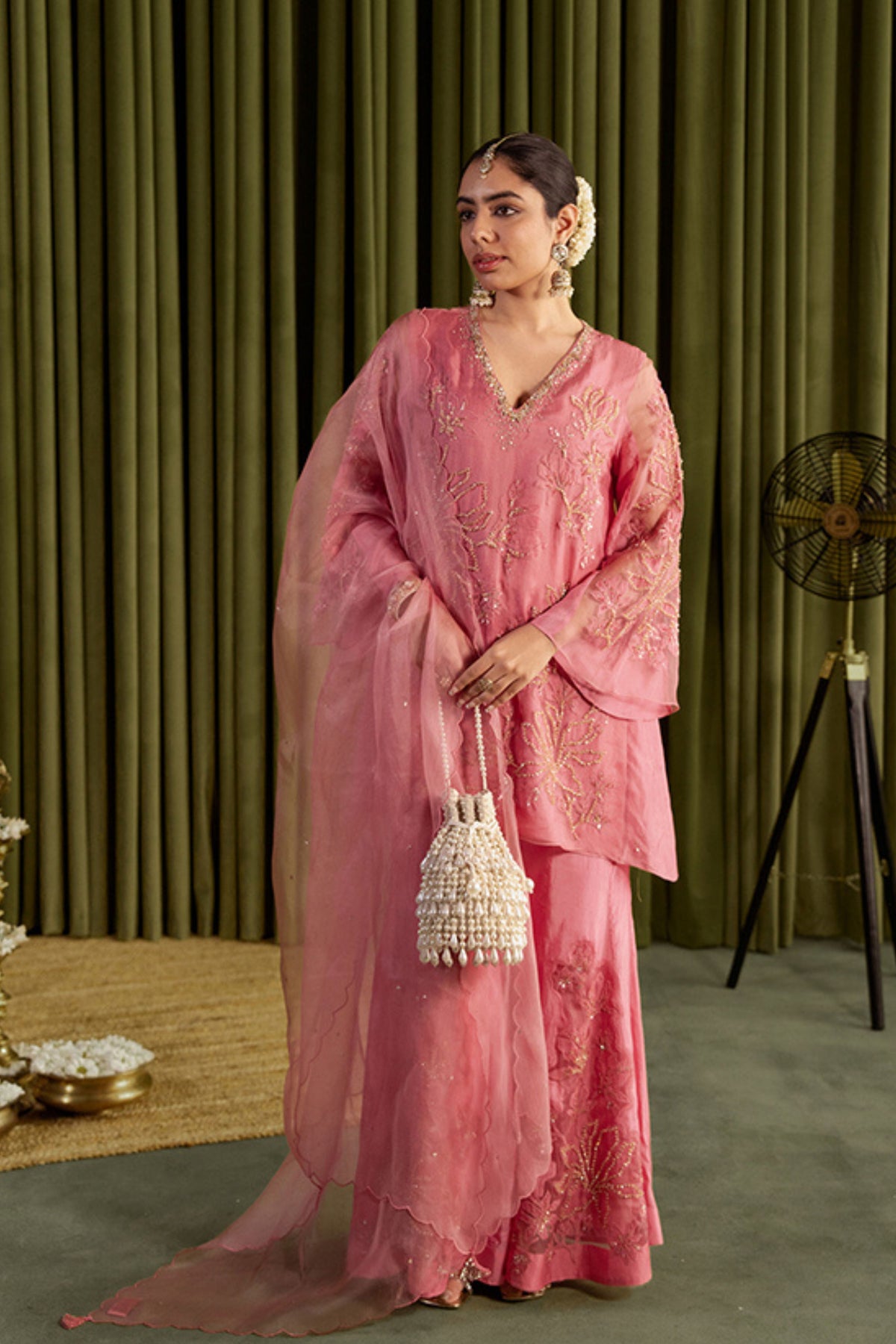 Rose Pink Sharara Set