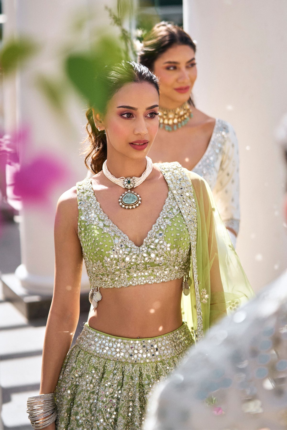Neon Green Lehenga Set