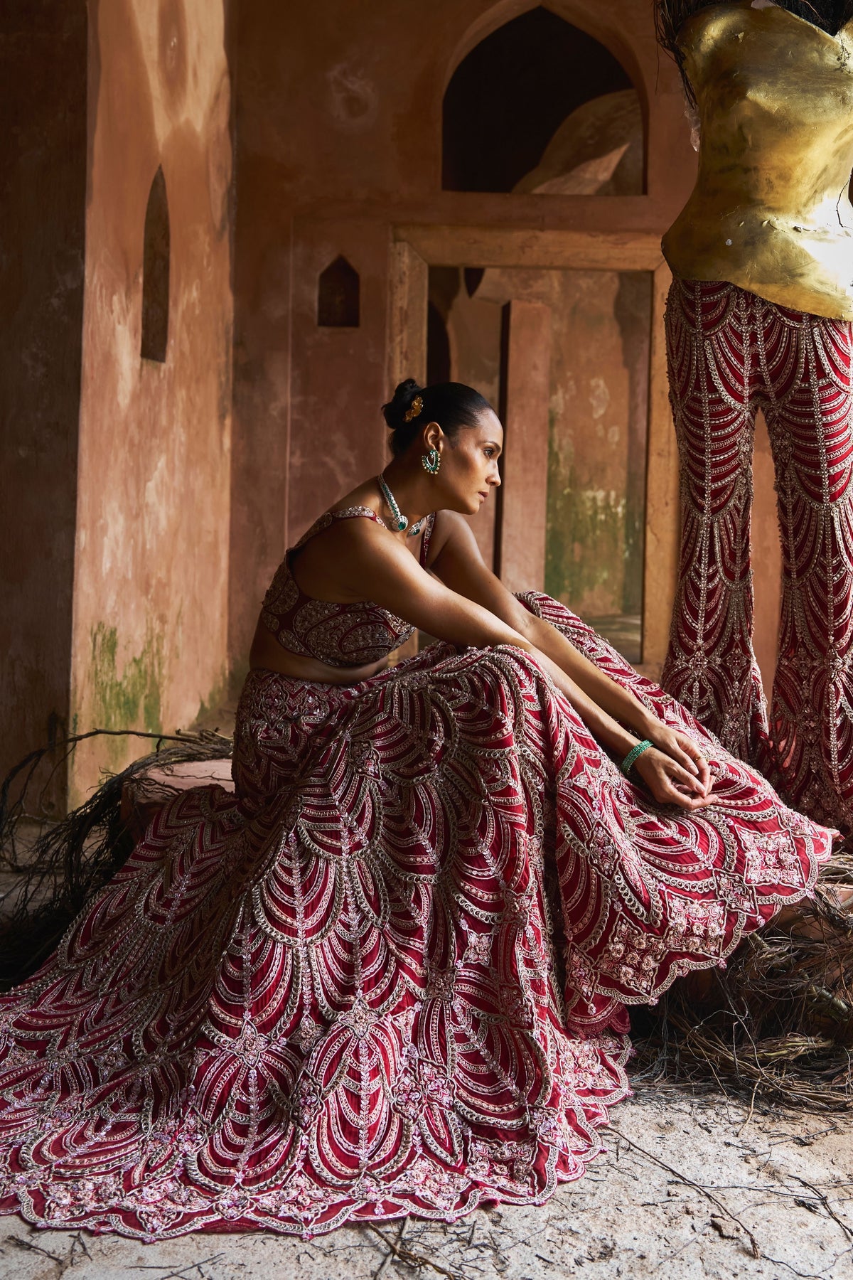 Crimson Royale Lehenga Set