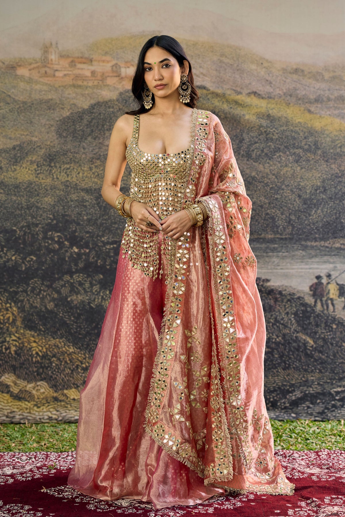 Gulbahar Mirror Sharara Set