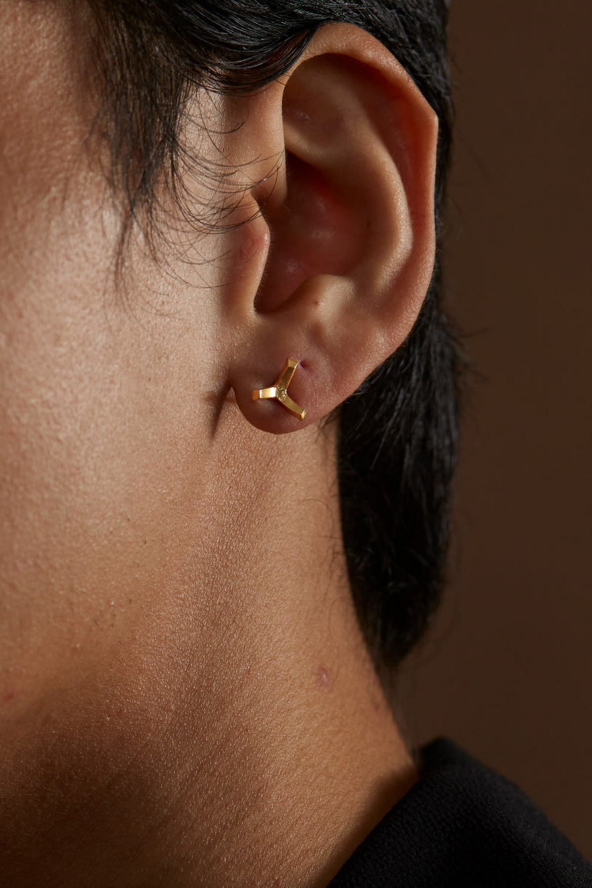 Antenna Earrings Gold