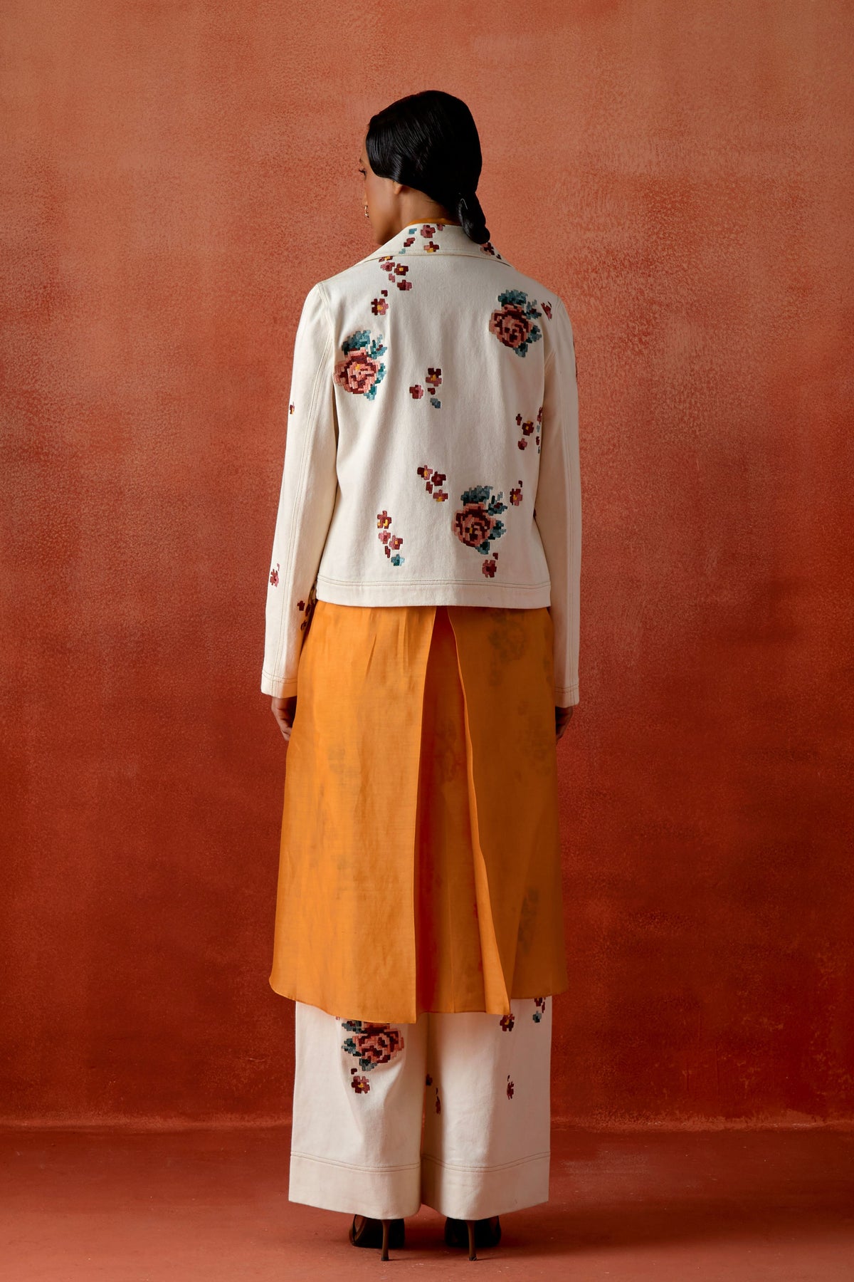 Embroidered Jacket Set