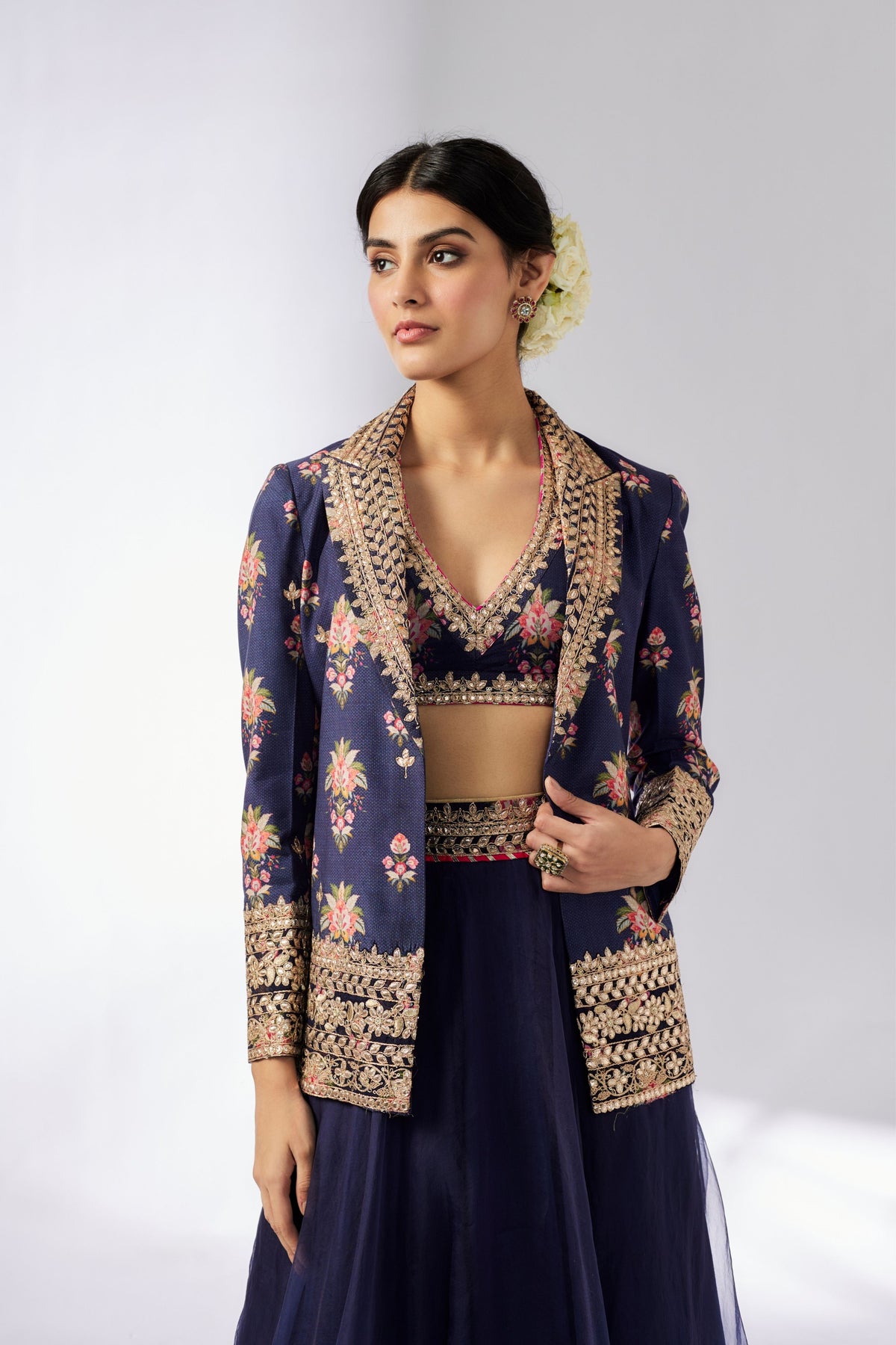 Navy Unnati Lehenga Set