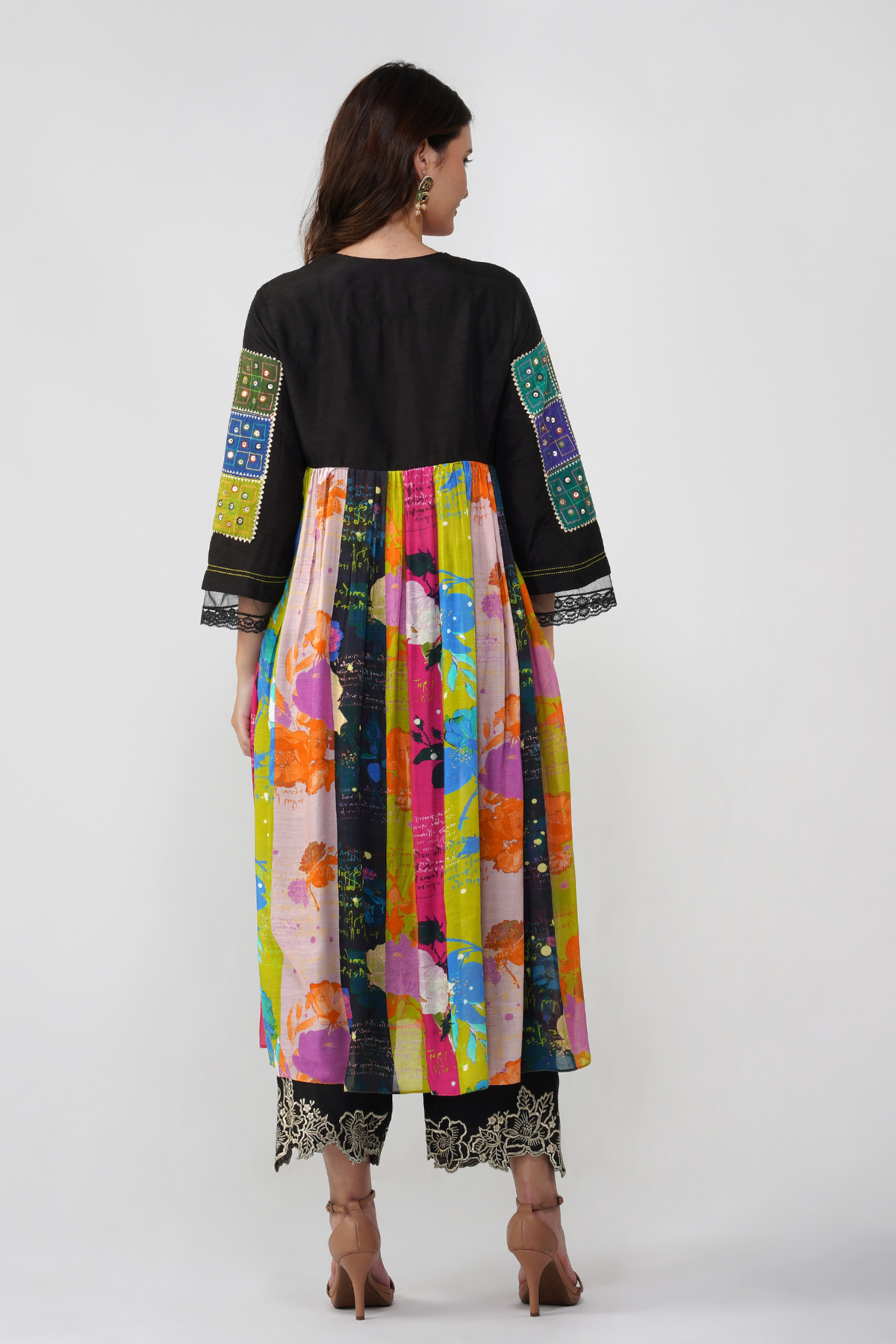 Banjara Bloom Anarkali Set With Sparkly Dupatta