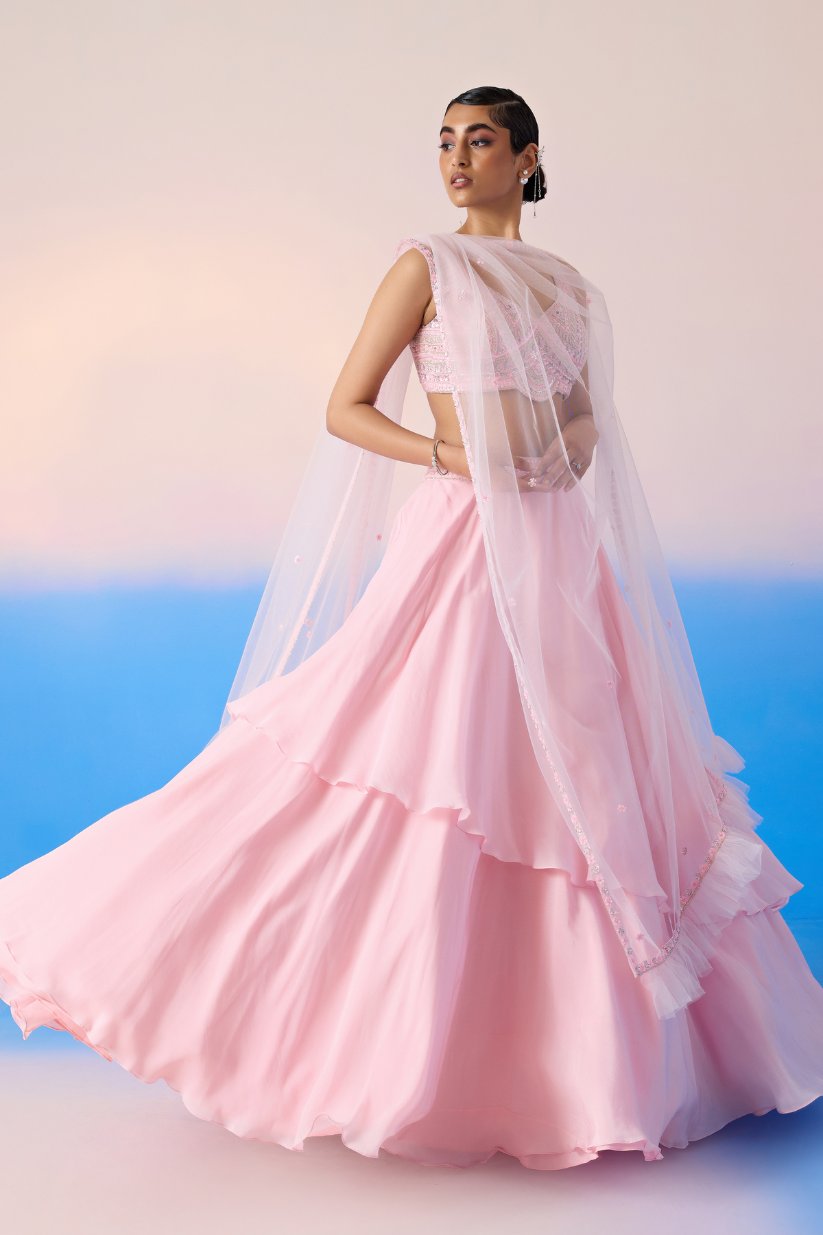 Carnation Pink Lehenga Set