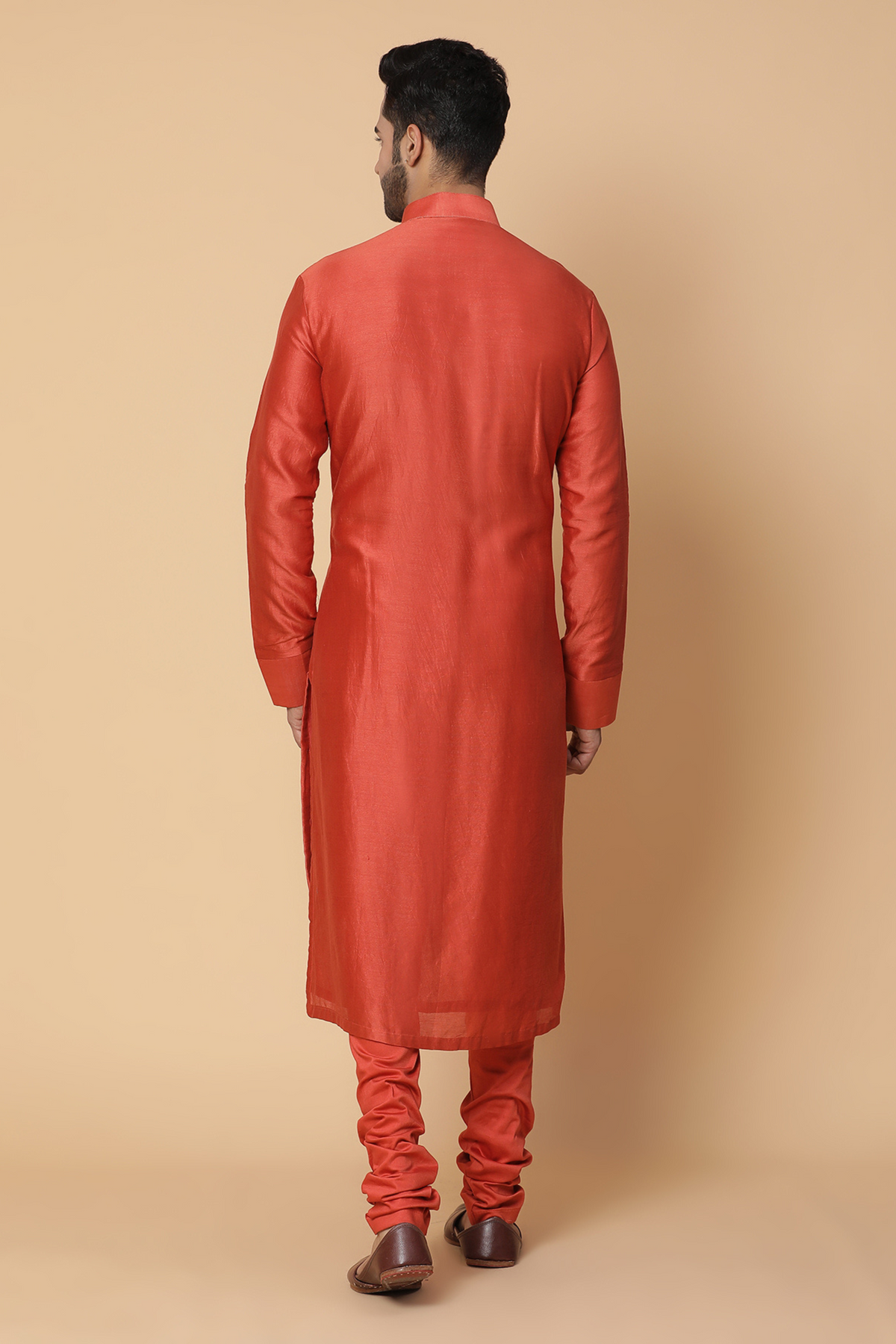 Rust flap kurta set