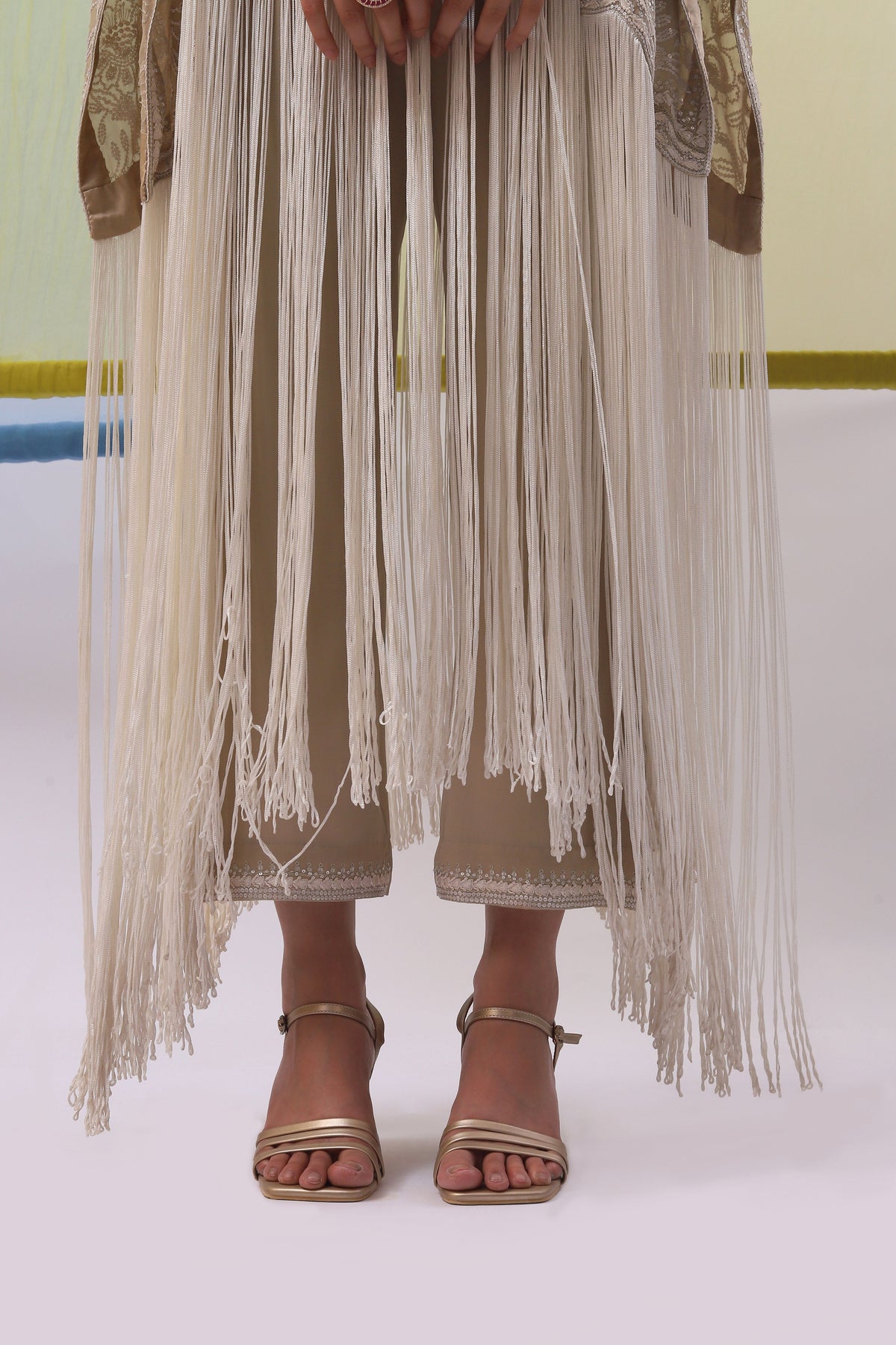Beige Myra Cape Set