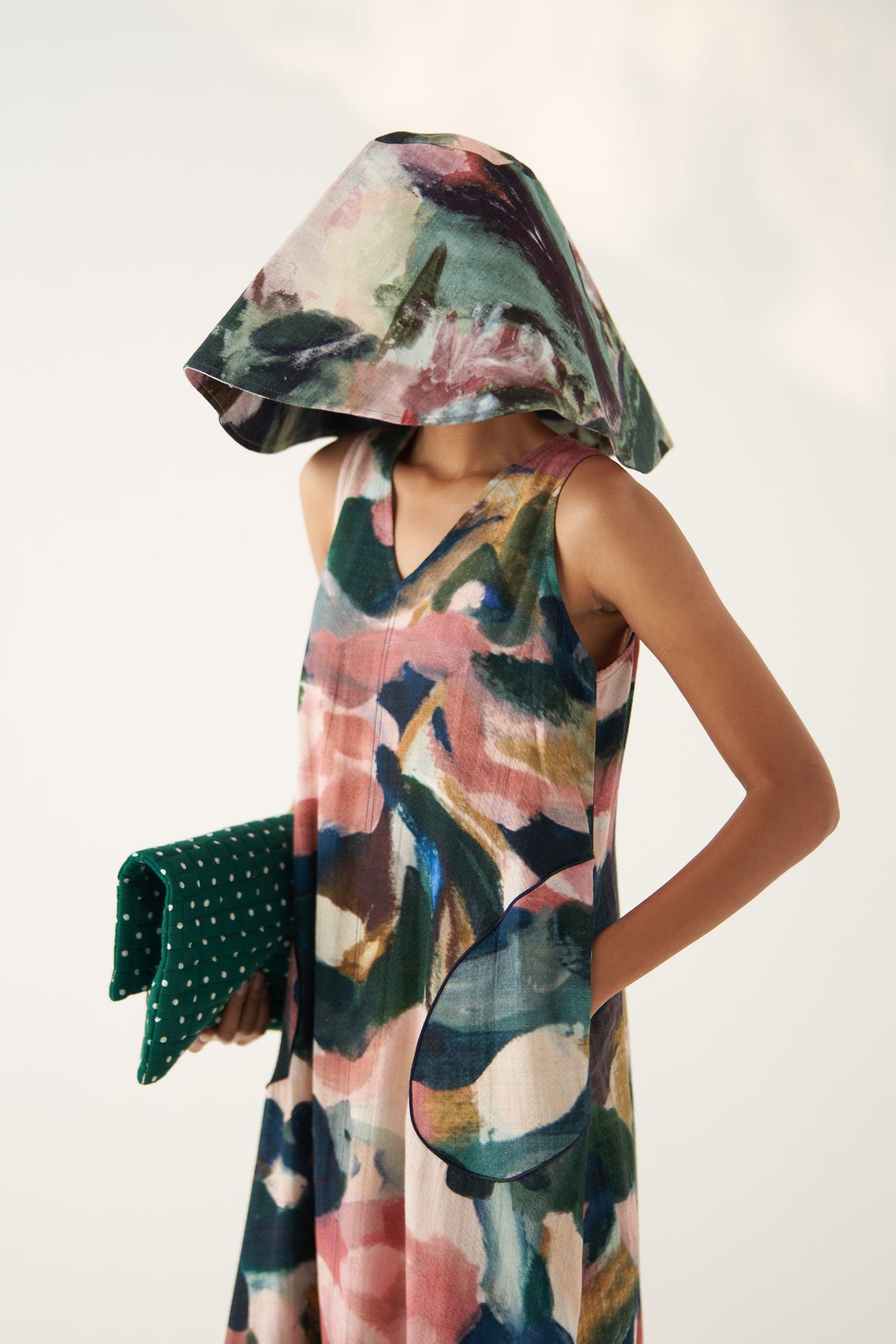 Green Sundae Polka Quilted Bag