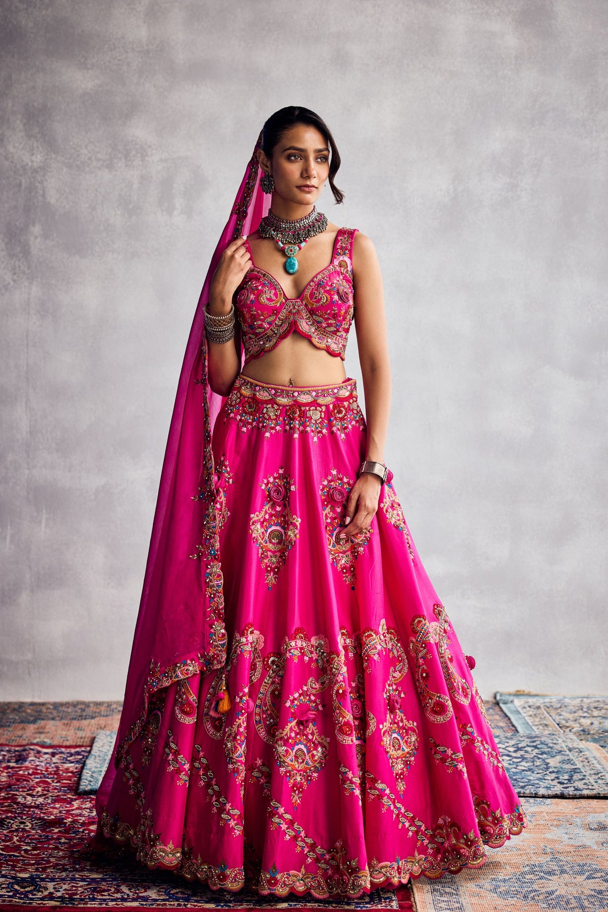 Fuschia Pink Lehenga Set