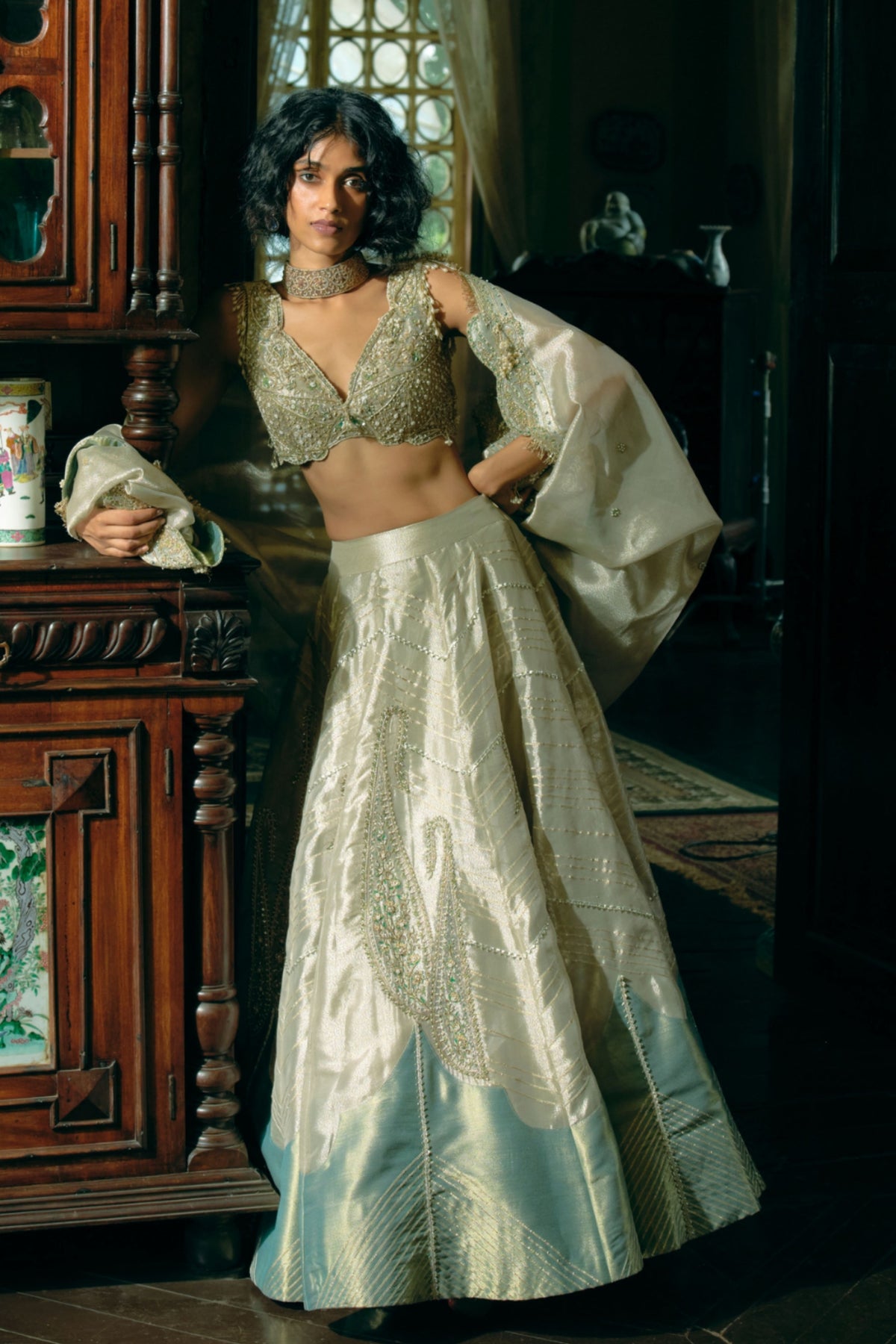 Pearl Gold Lehenga Set
