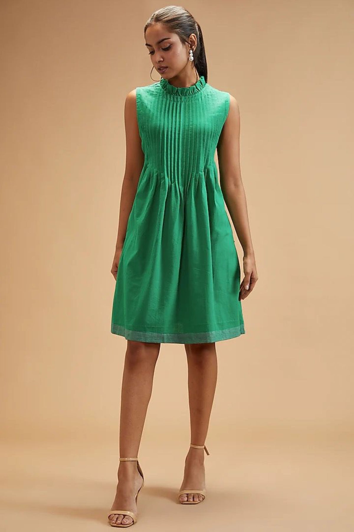 Clara Green Pleated Tunic