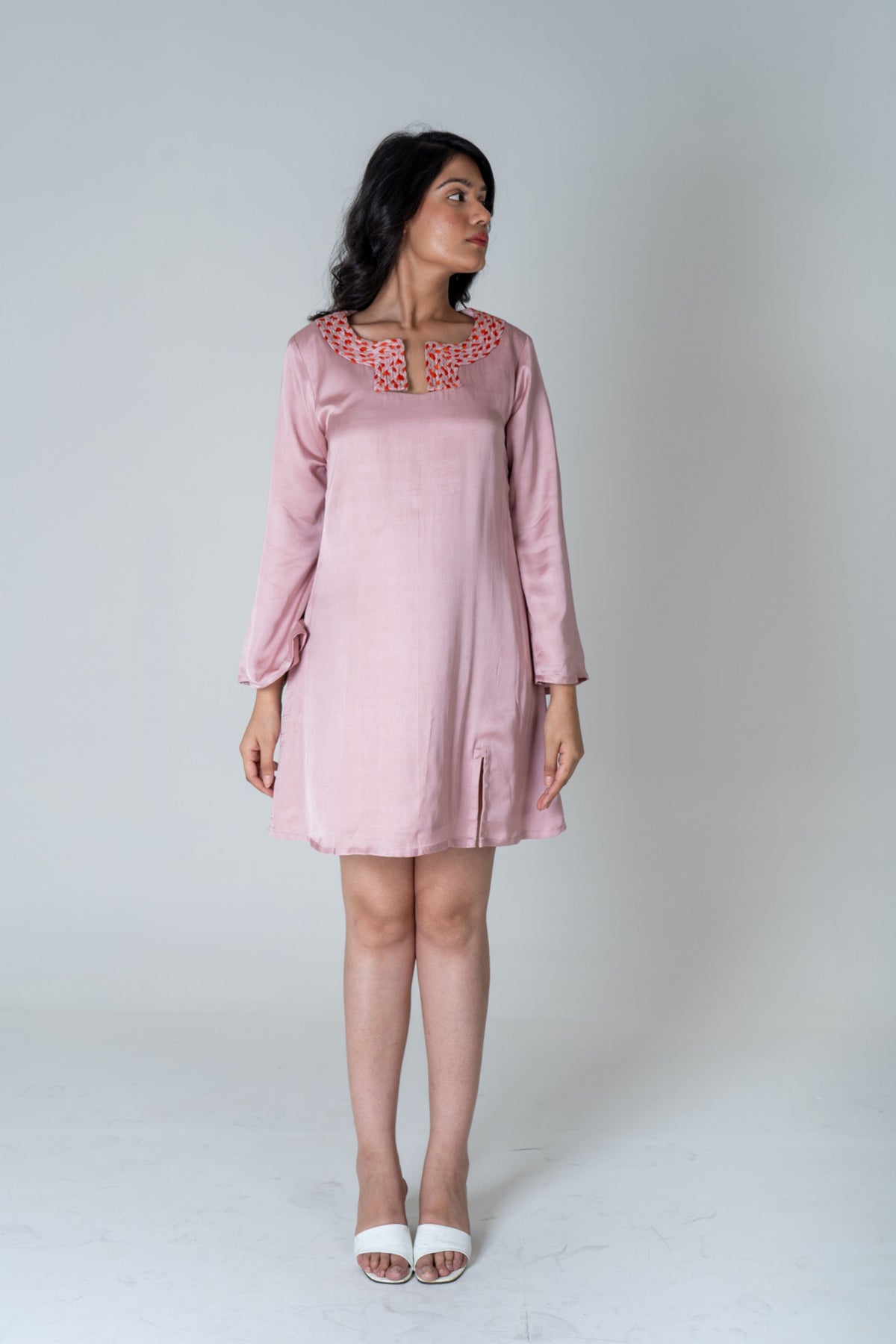 Pink-orange Short Dress