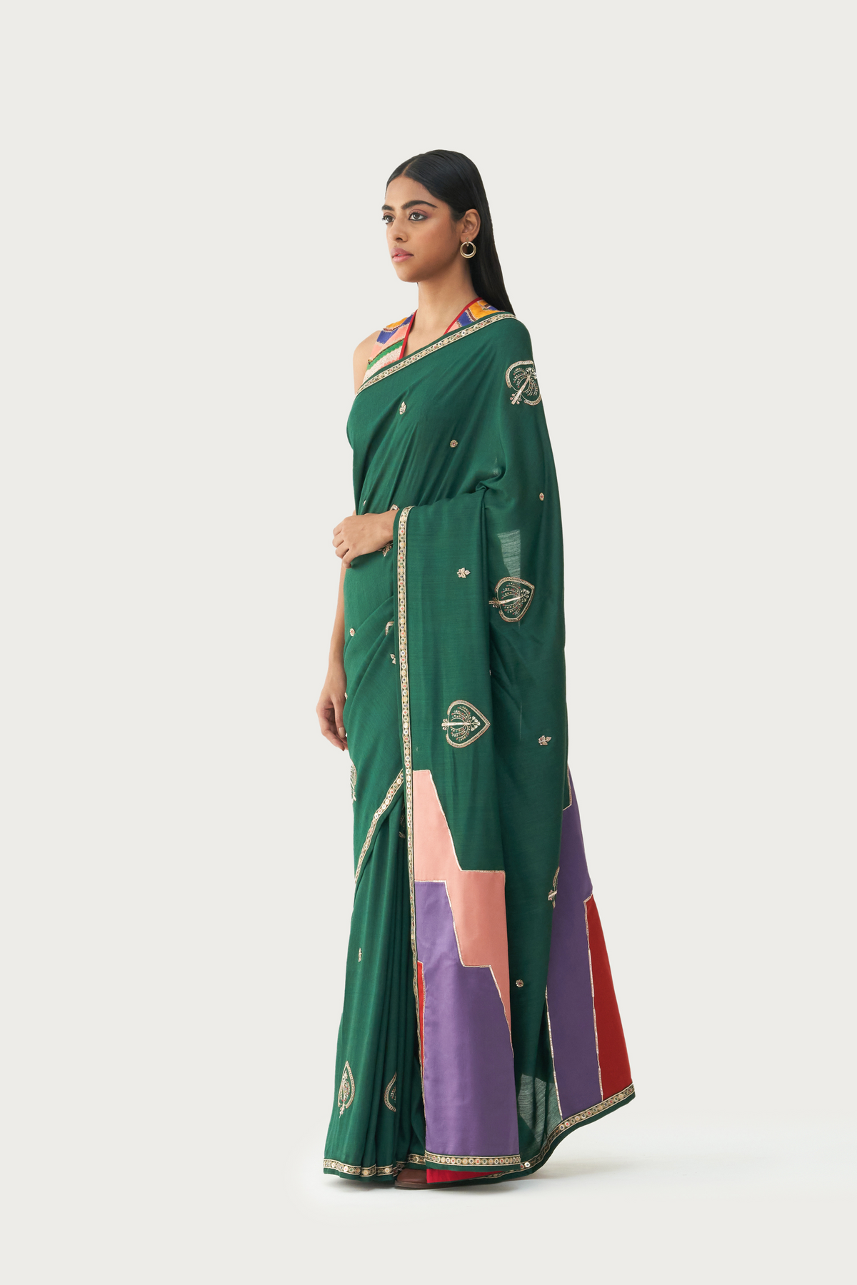 Amara olive saree