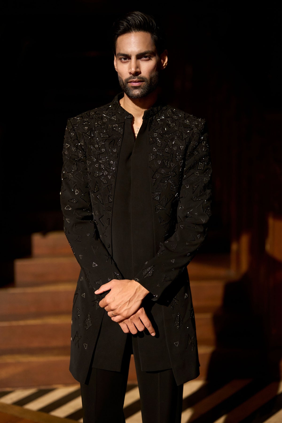 Imperia Black Sherwani Set
