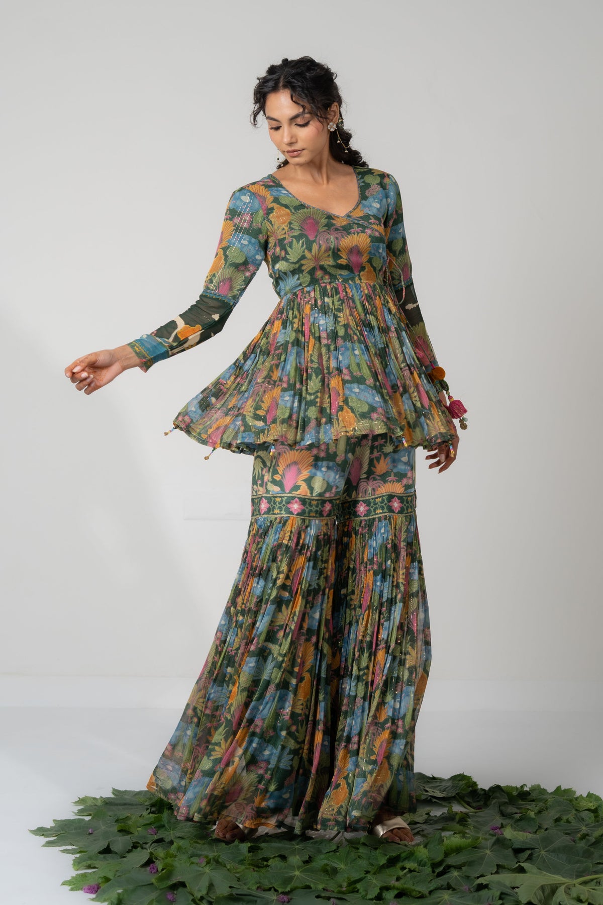 Lotus Gharara Set