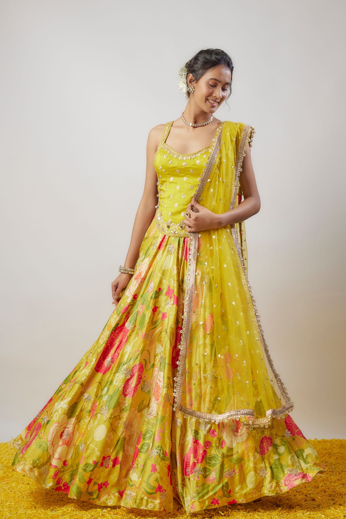 Shaila Yellow Lehenga Set