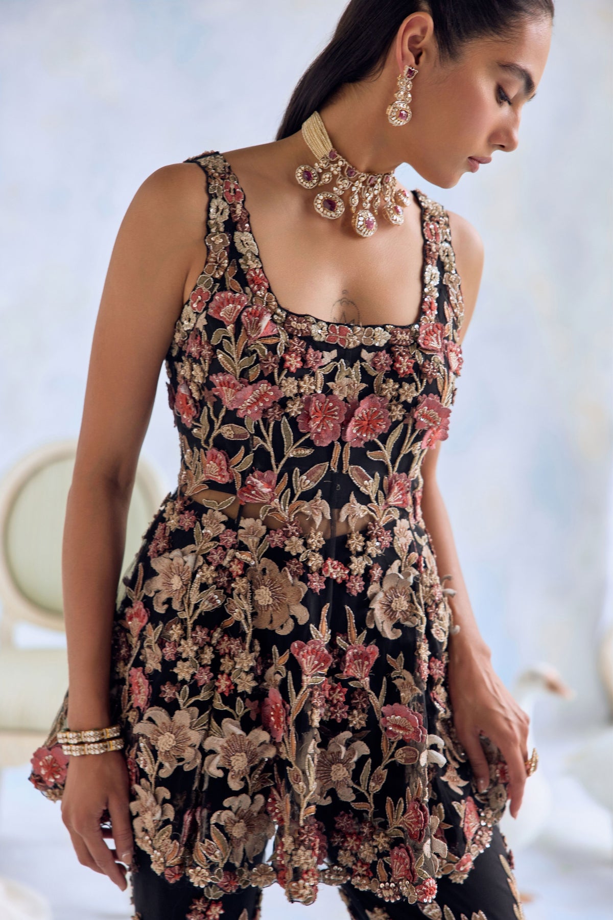 Nayra Peplum Sharara Set