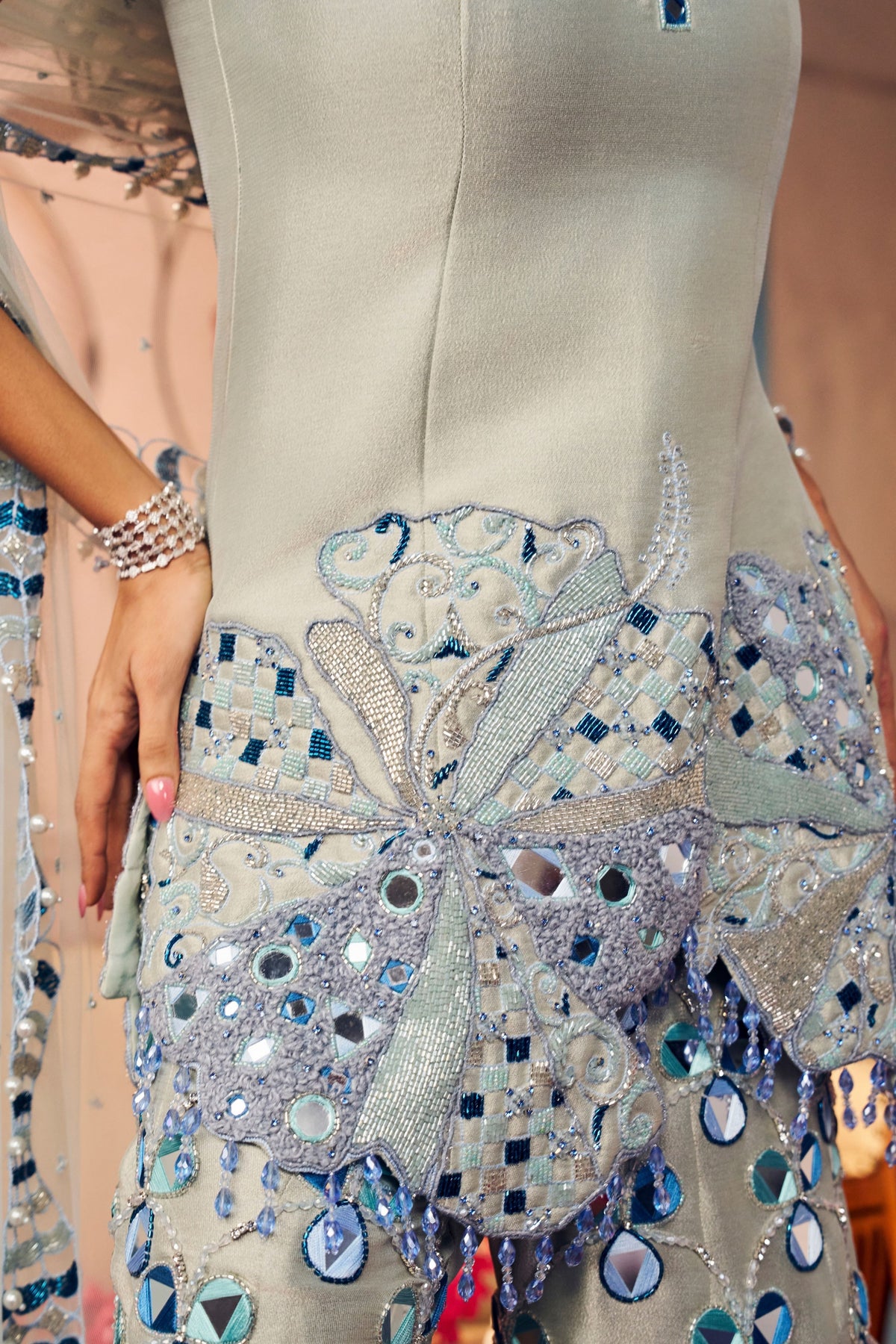 Blue Sharara Set