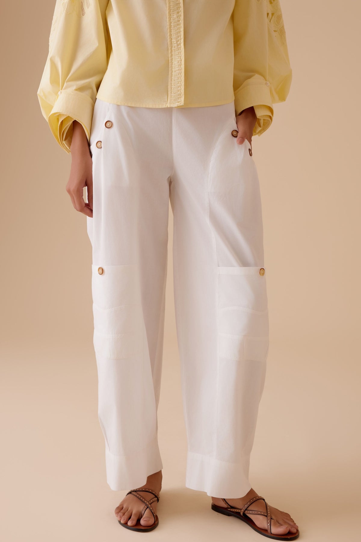 White Manya Pant