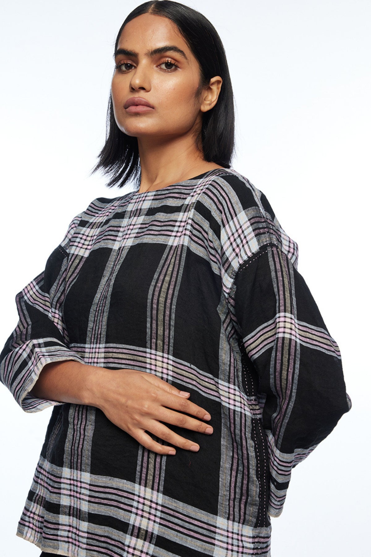 Caesia Boat Neck Boxy Top