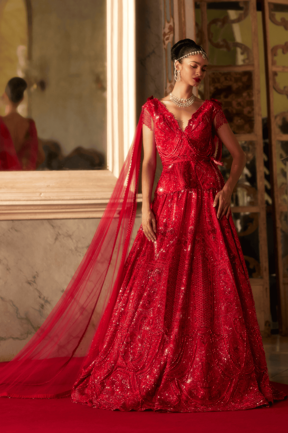 Red Lehenga Set