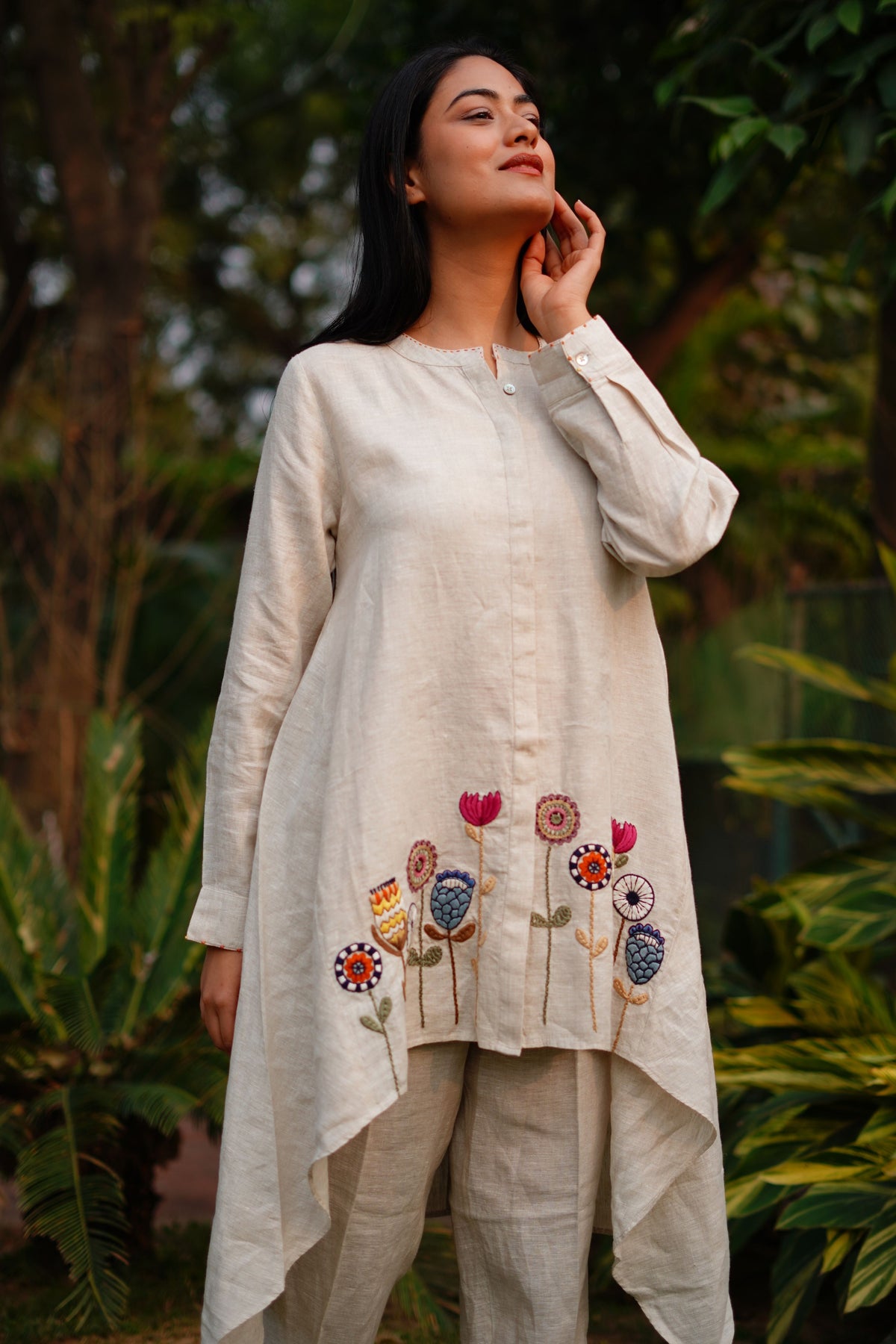 Beige Highlow Tunic
