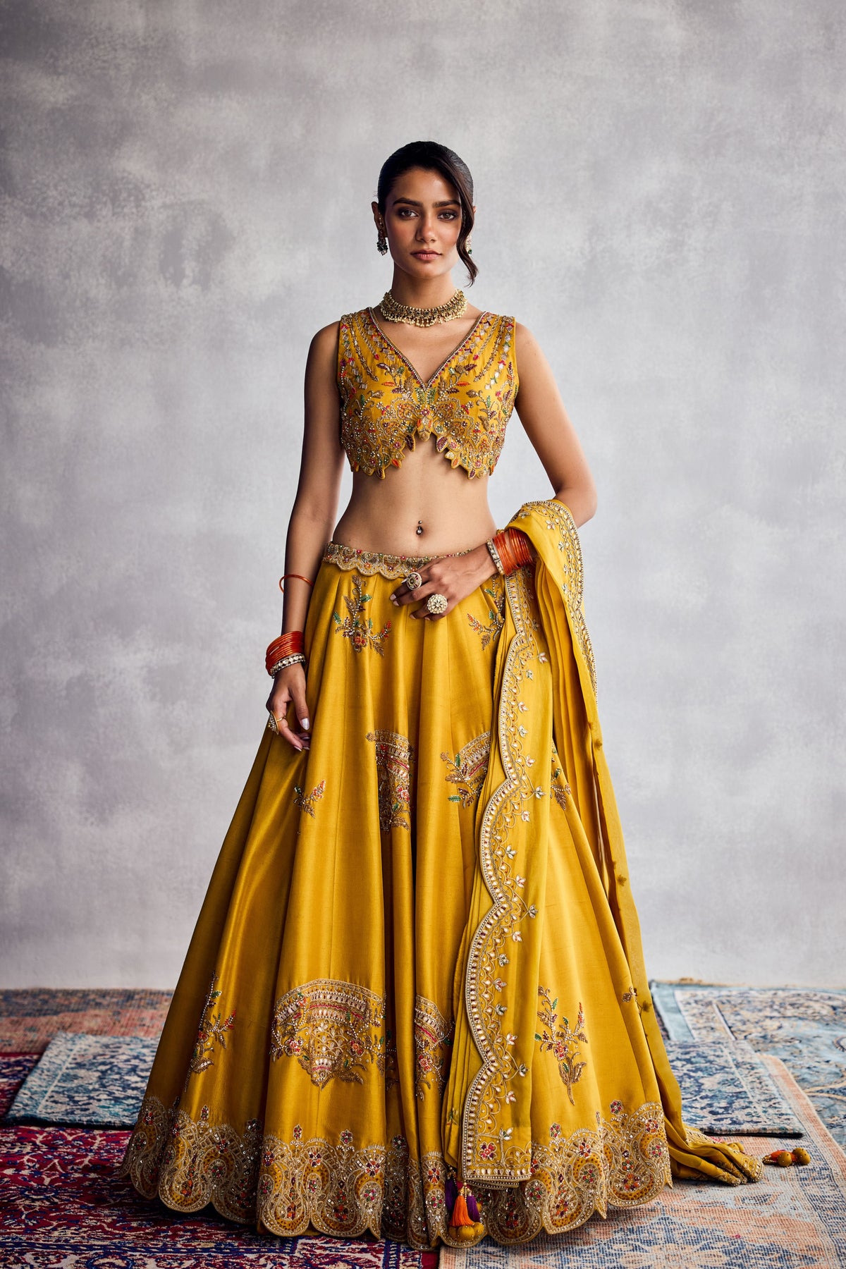 Spectra Yellow Lehenga Set