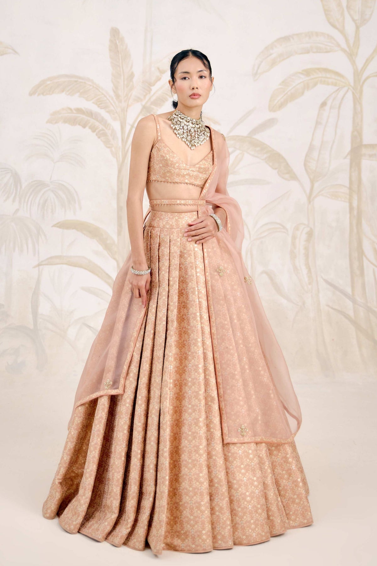 Dusty Coral Lehenga Set
