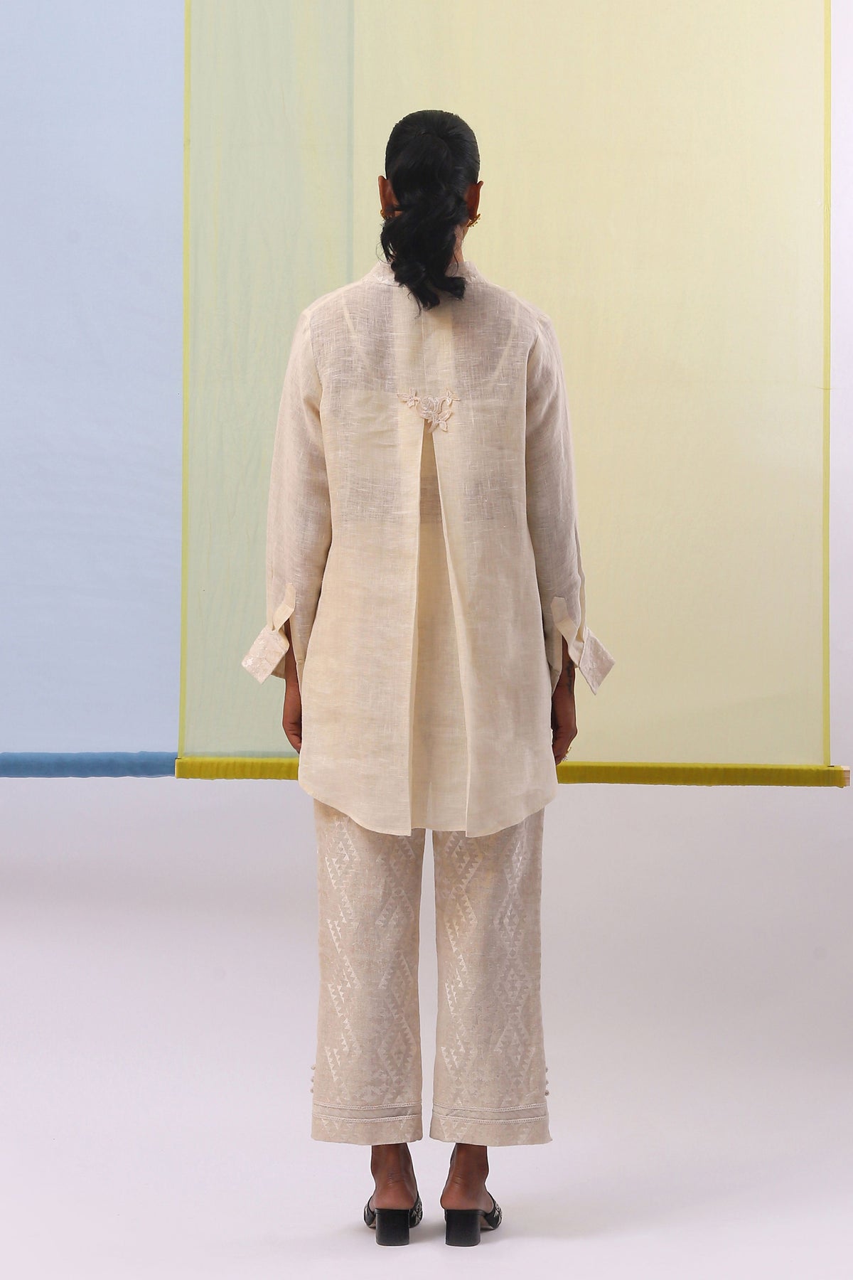 Beige Warda Co-ordinate Set