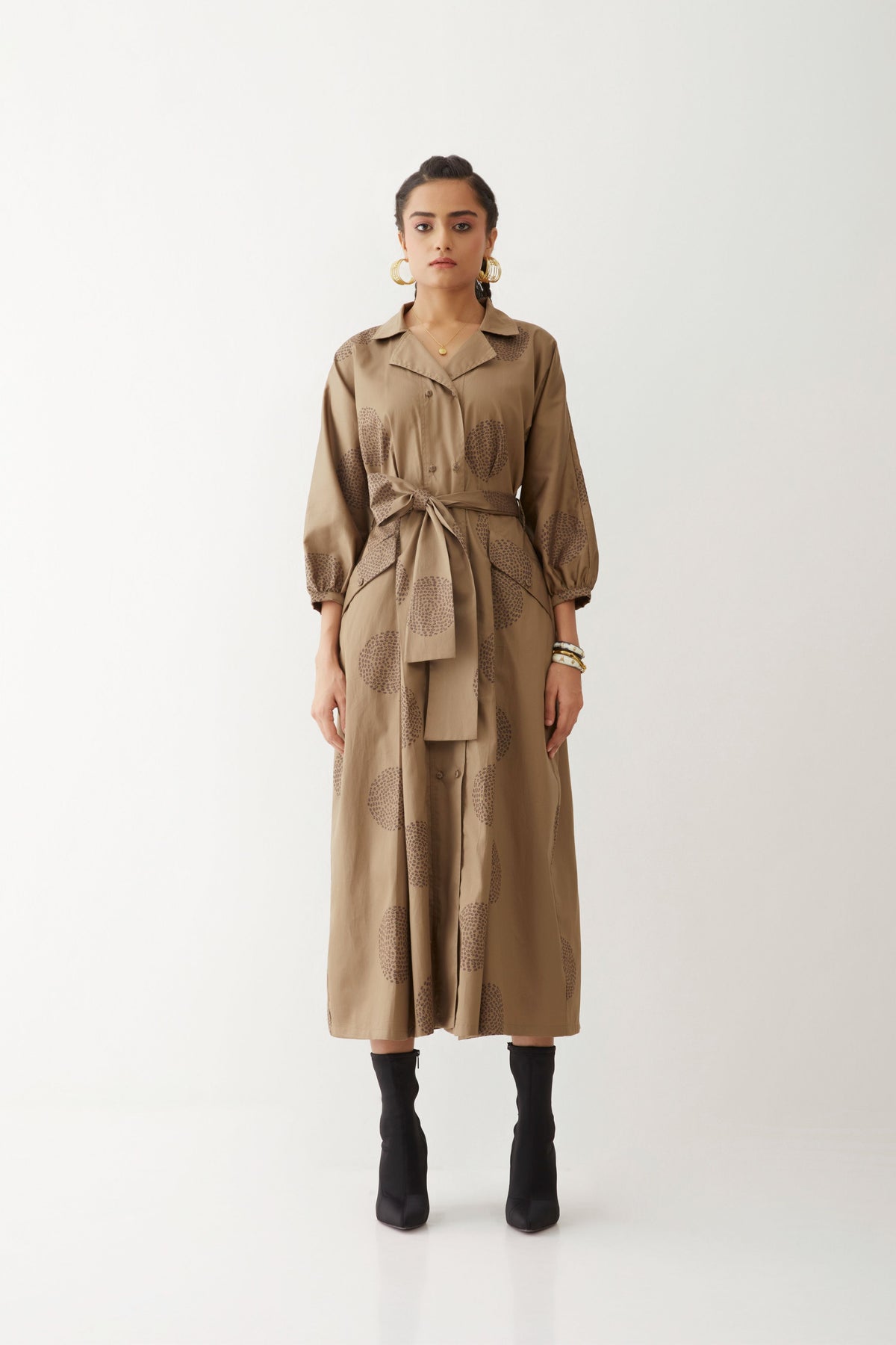 Mara Dress With Beans Print