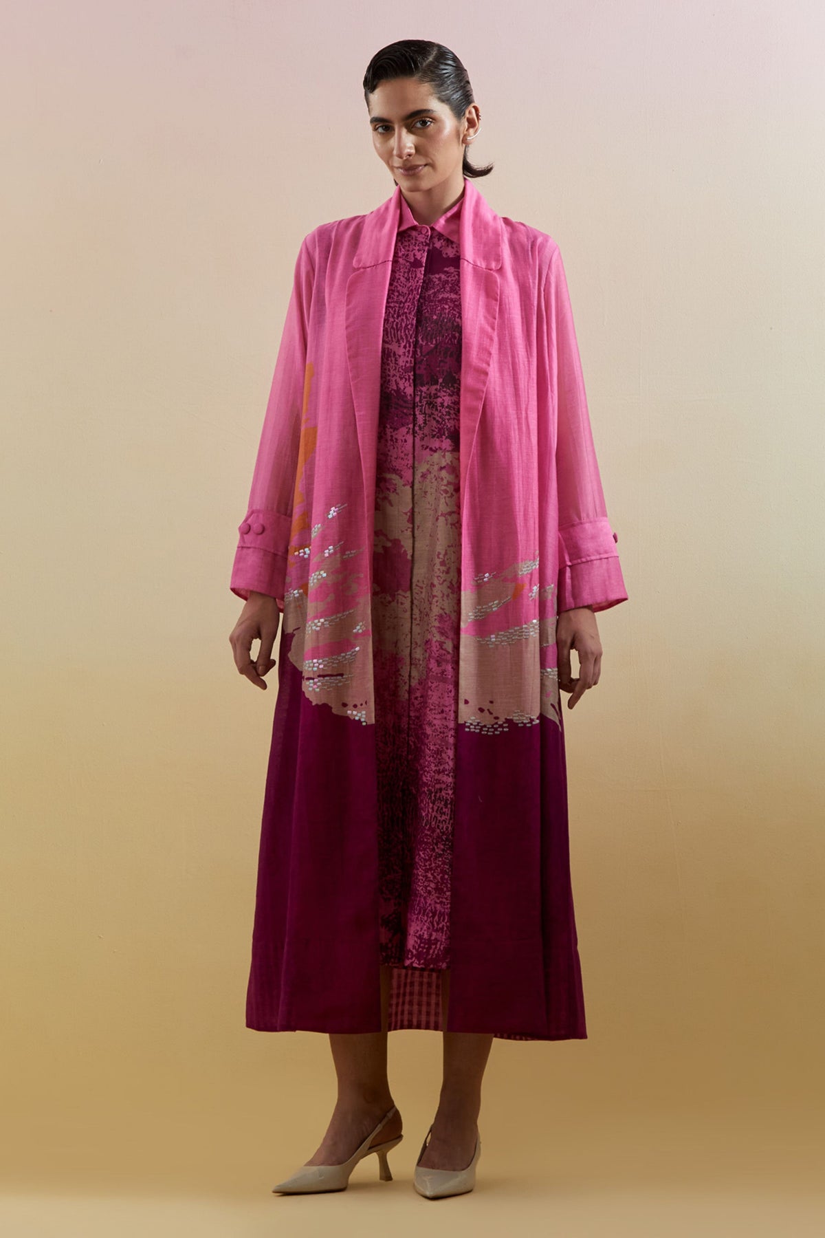 Gliss Pink & Purple Jacket Set