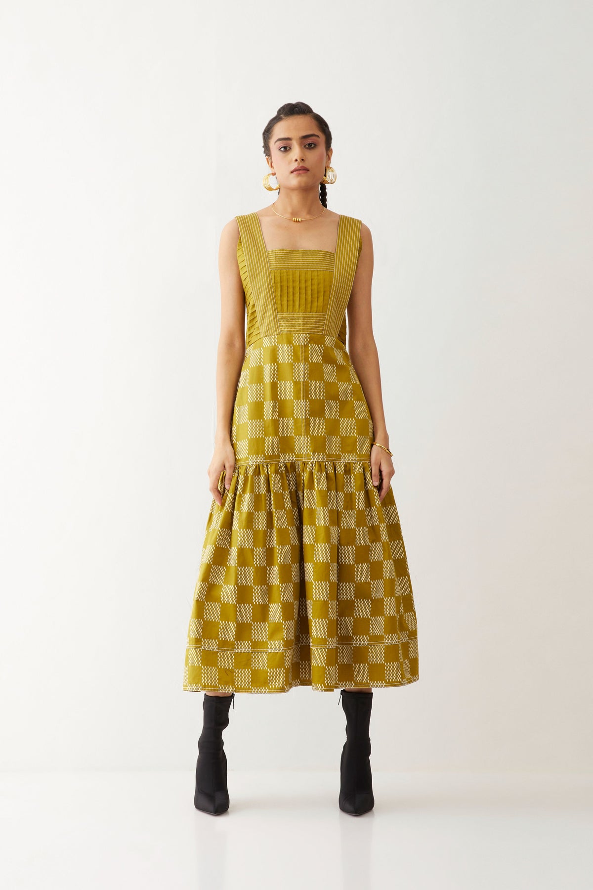 Maple Dress With Mesh Print