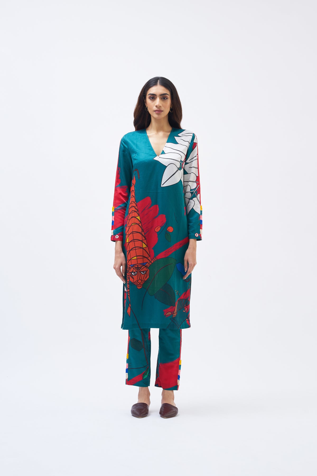 Ambush Technicolour Trench Kurta Set