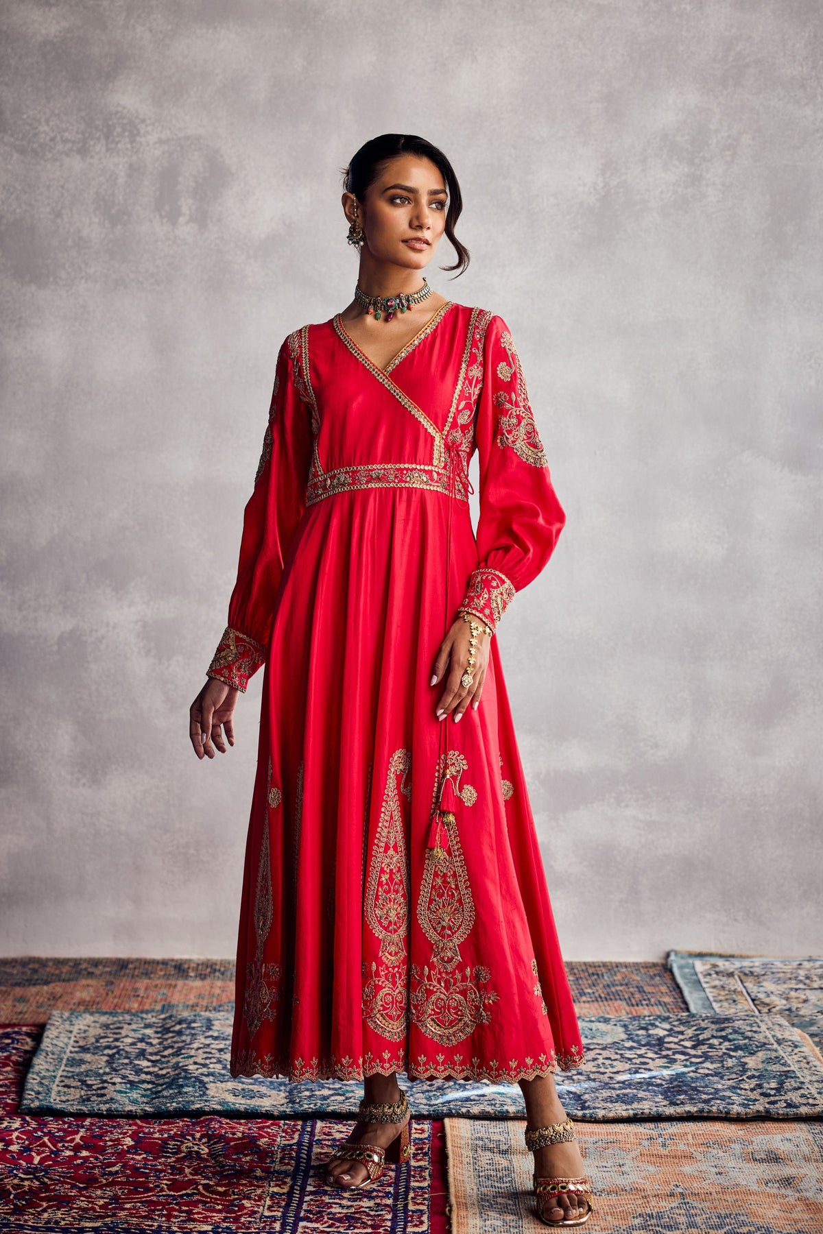 Red Angrakha Set