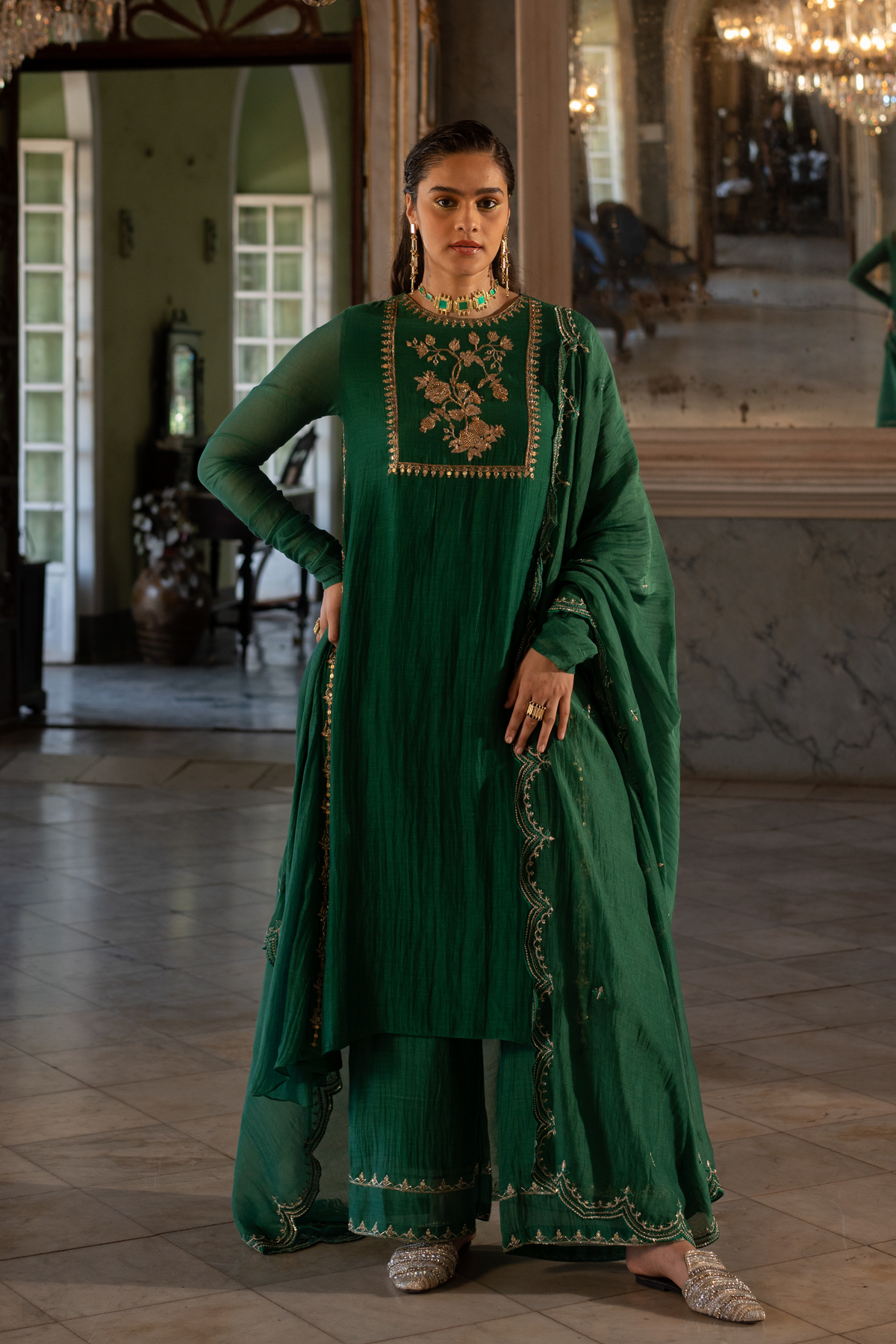 Emerald Green Kurta Set