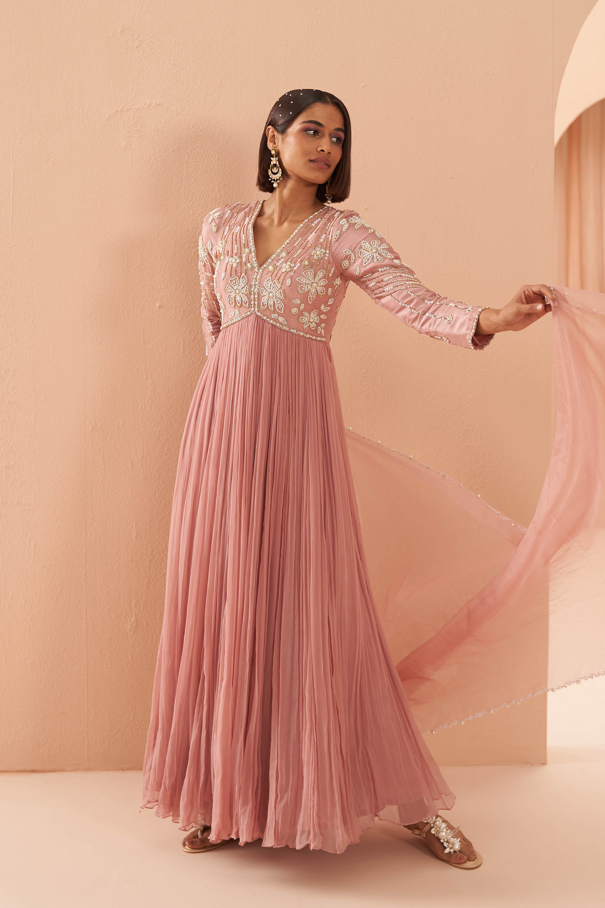 Orchid Anarkali Set