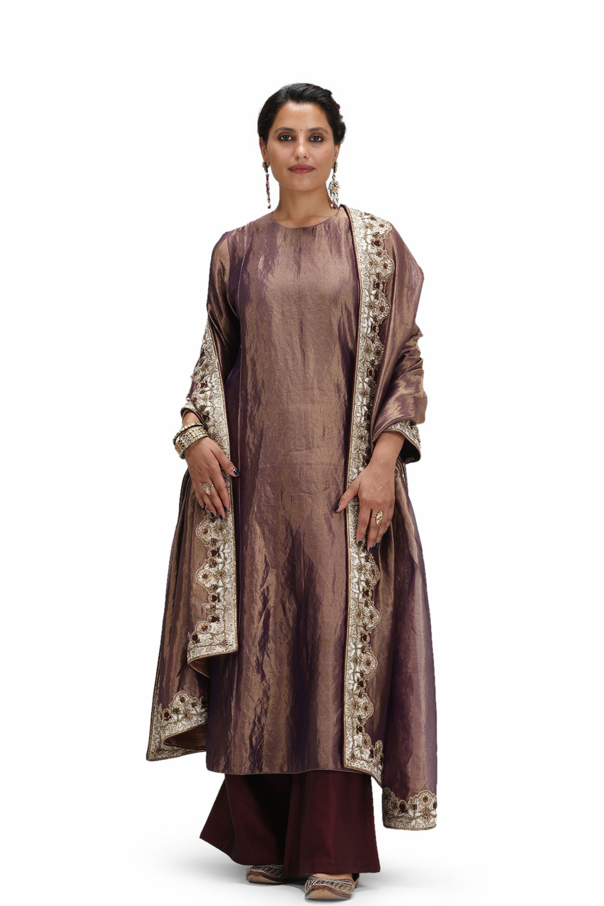 Kulina Dark Purple Kurta Set