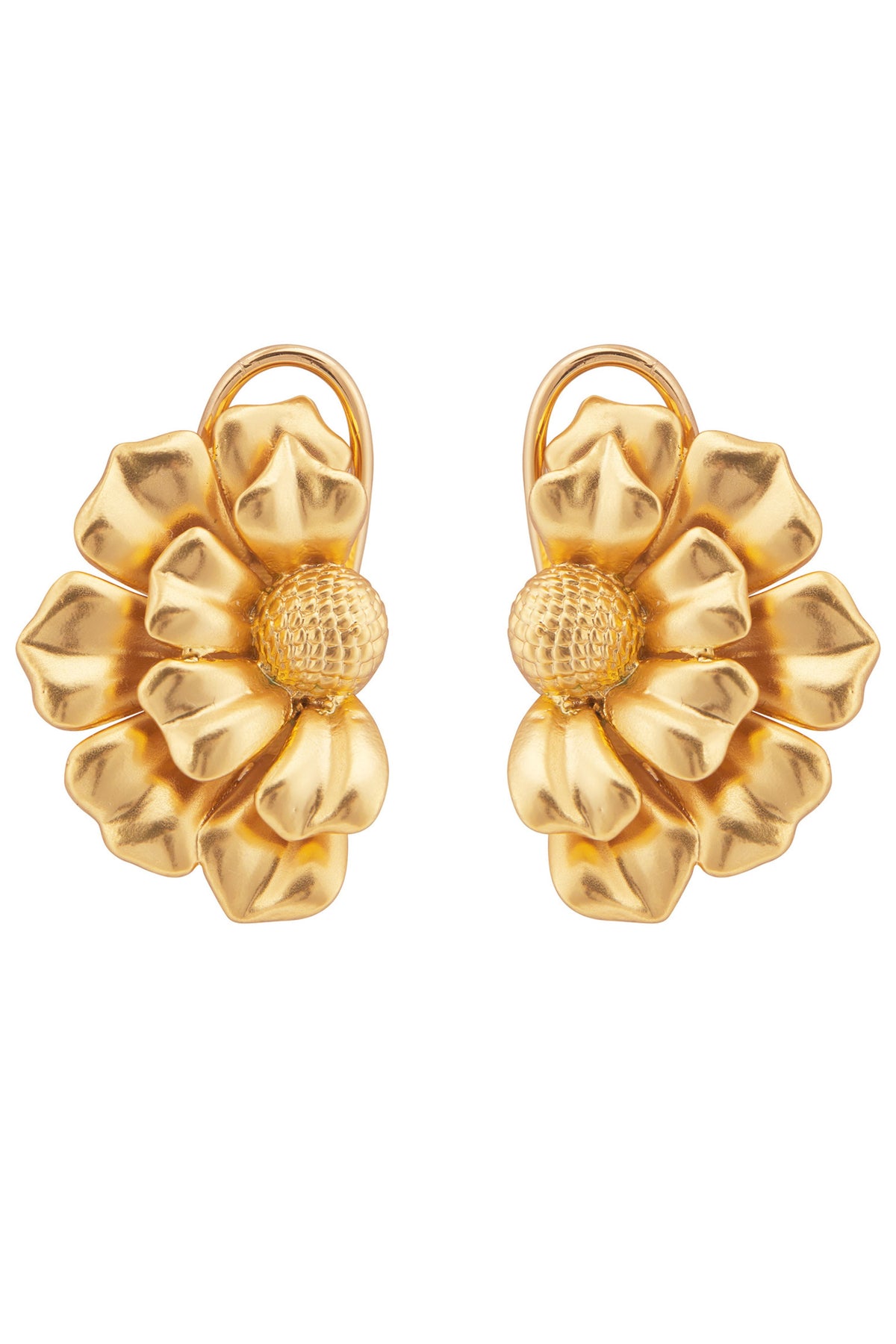 Matte gold avis studs