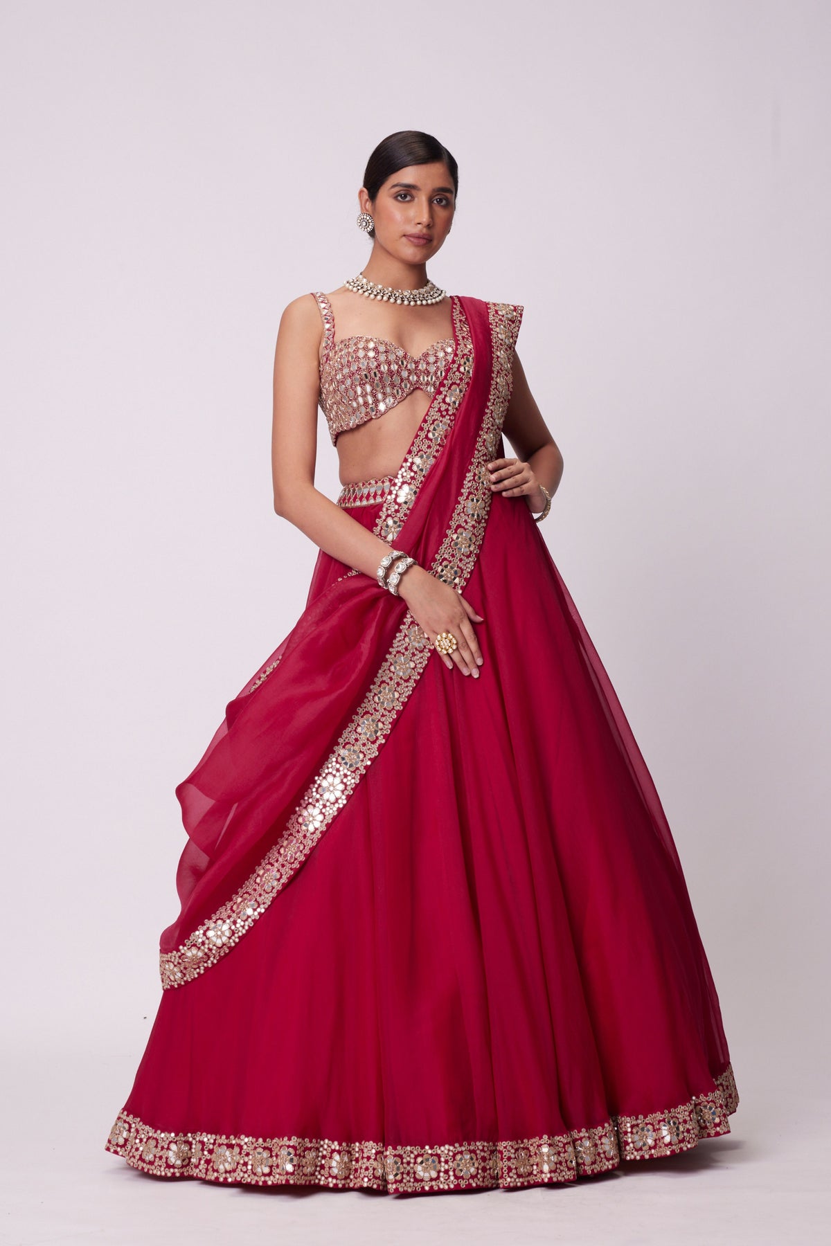 Crimson Red Lehenga Set