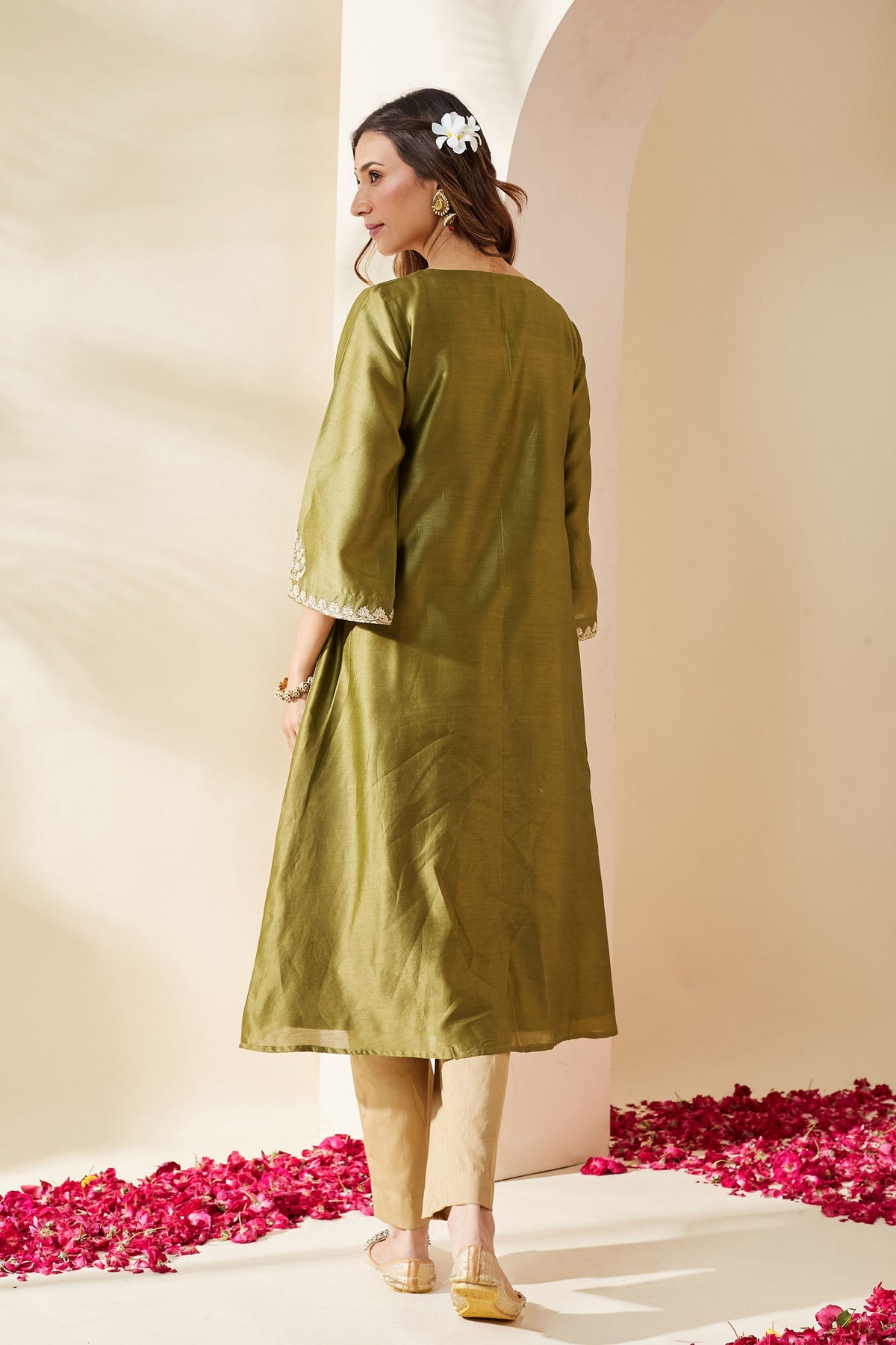 Olive Green Mehreen Kurta Set
