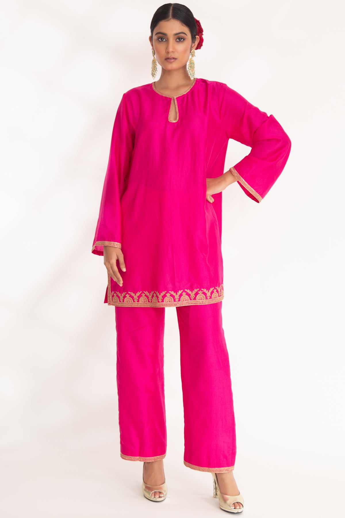 Magenta Pink Aavya Tunic Set