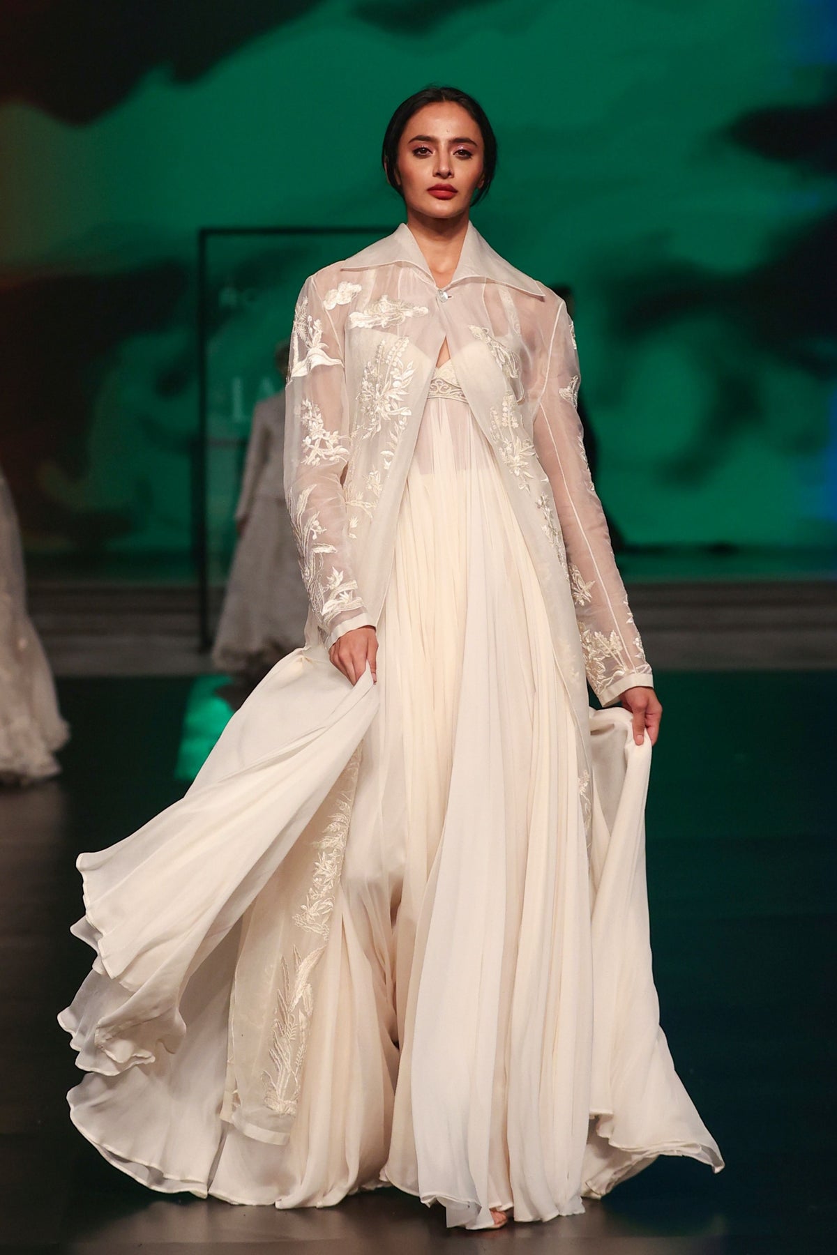 Chanderi Chiffon Anarkali Set