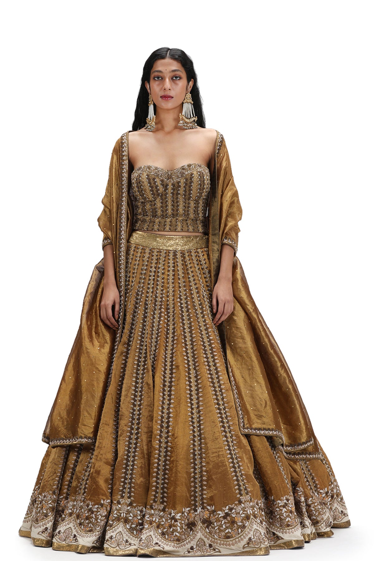 Kanakpriya Old Gold Lehenga Set