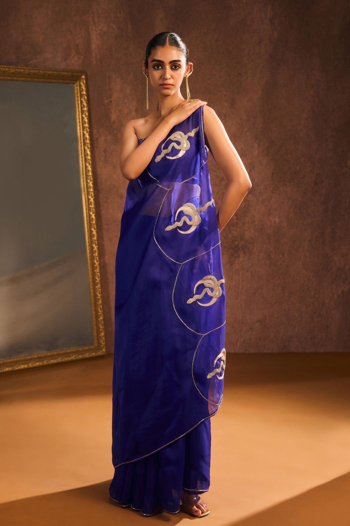 Royal Blue Chandranaga Saree