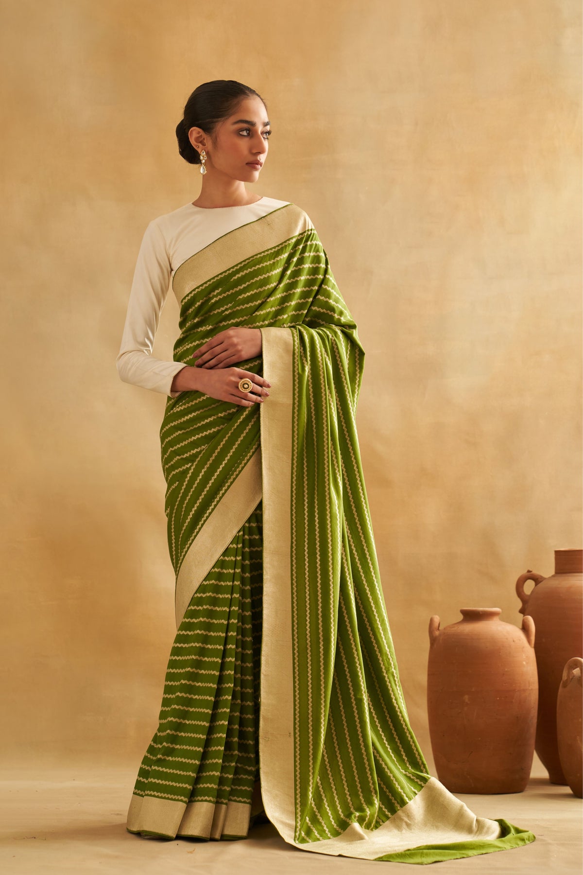 Green Saree Set