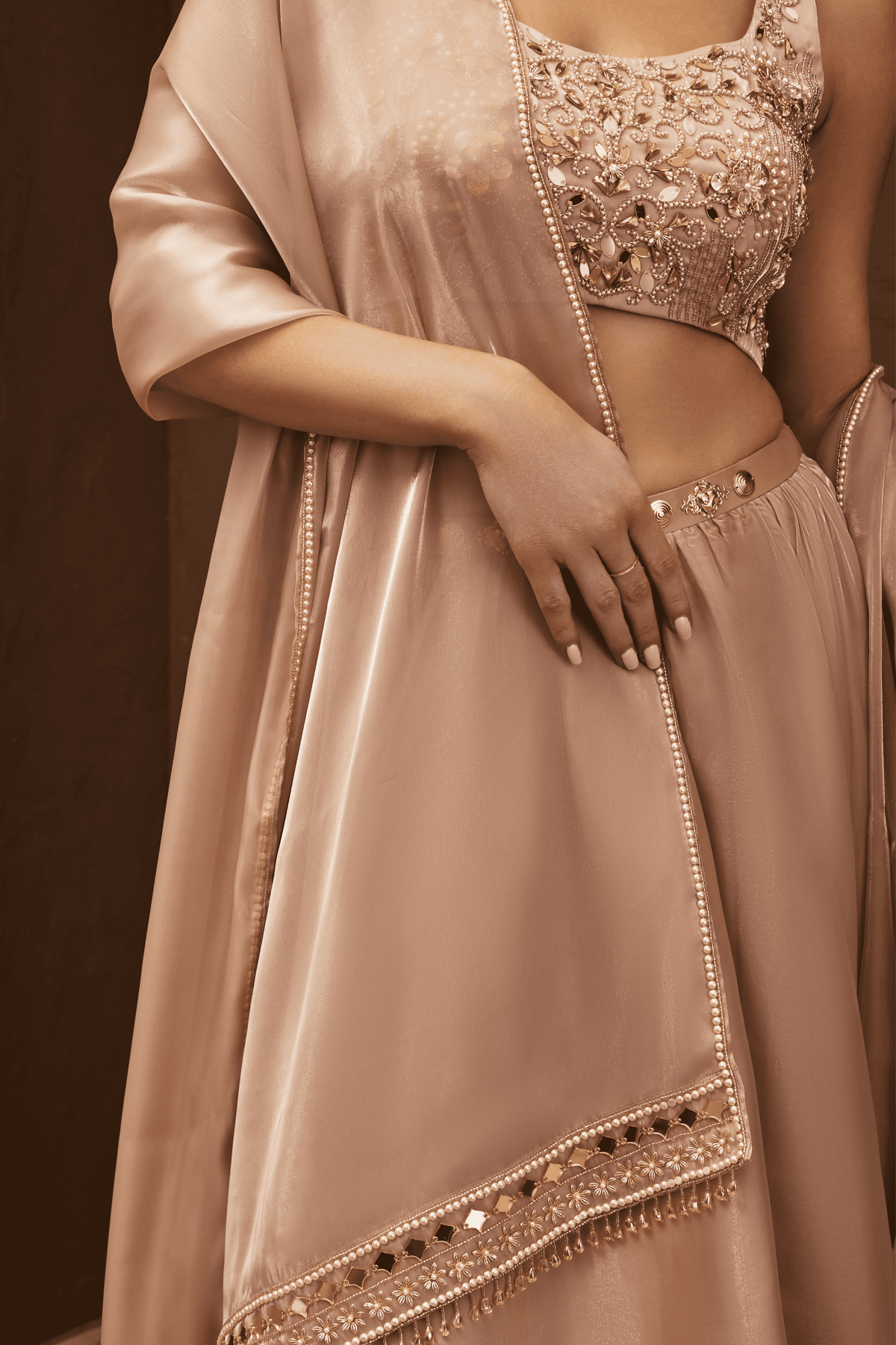 Almost Apricot Lehenga Set